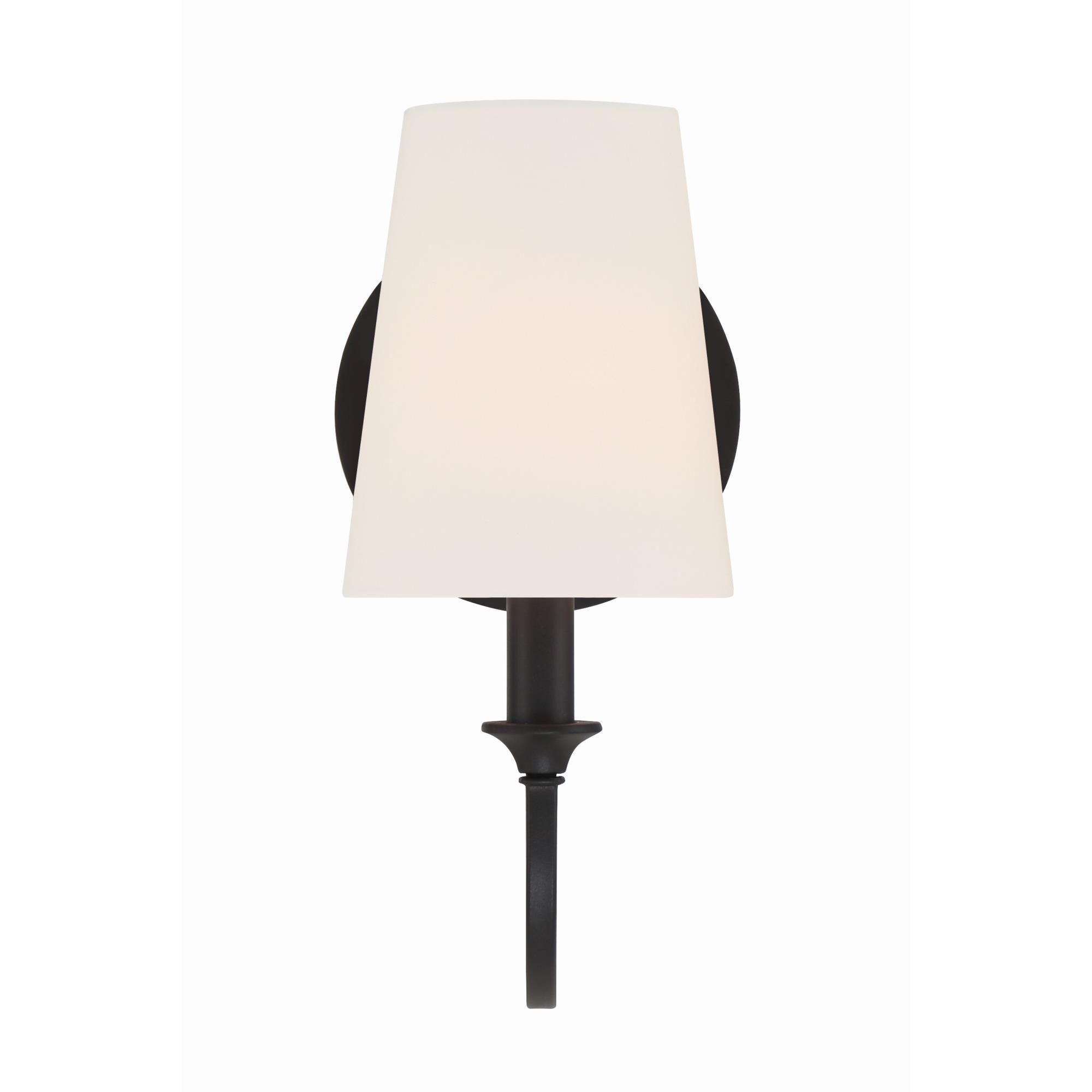 Shown in Black Forged finish and Silk shade