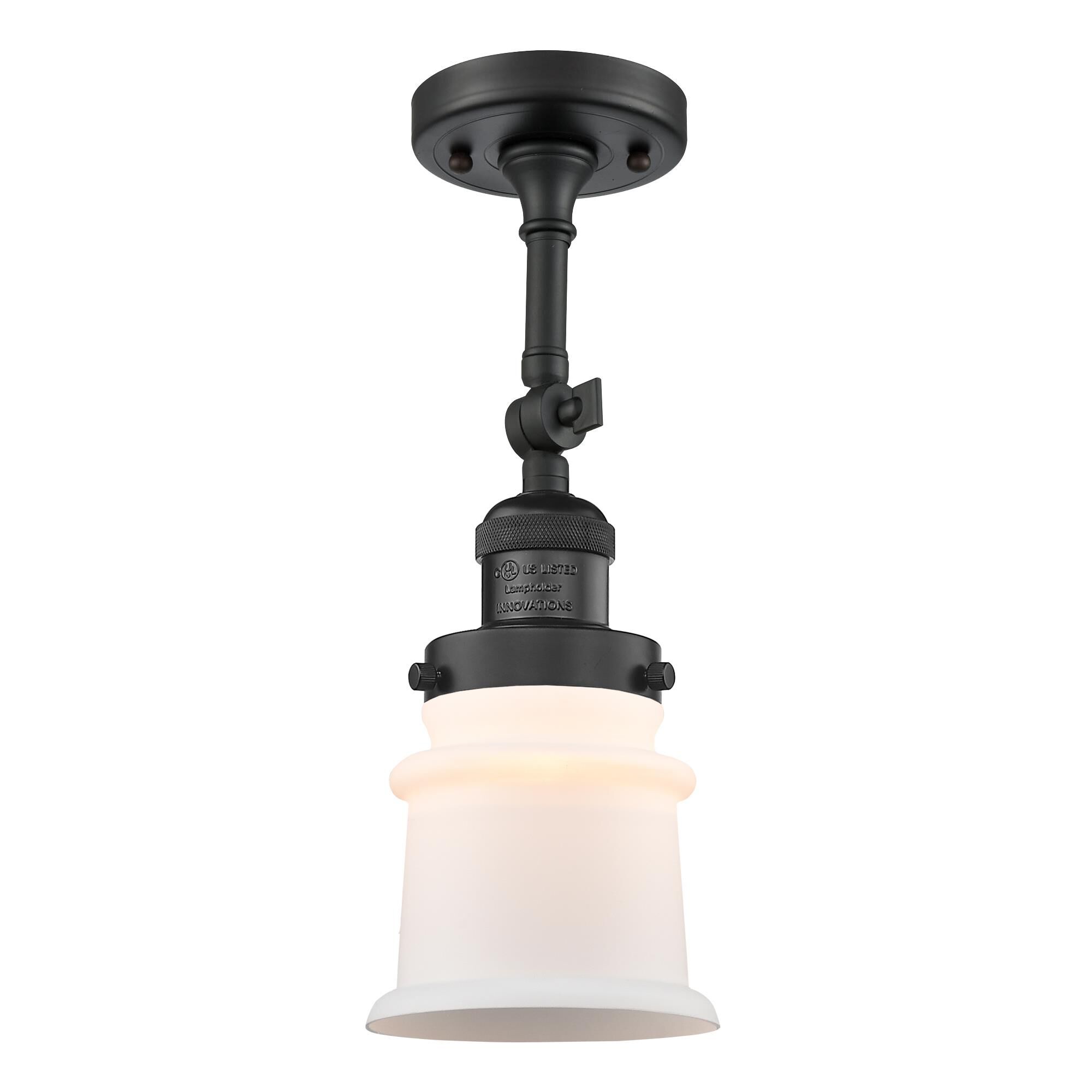 Shown in Matte Black finish and Frosted glass and None accent