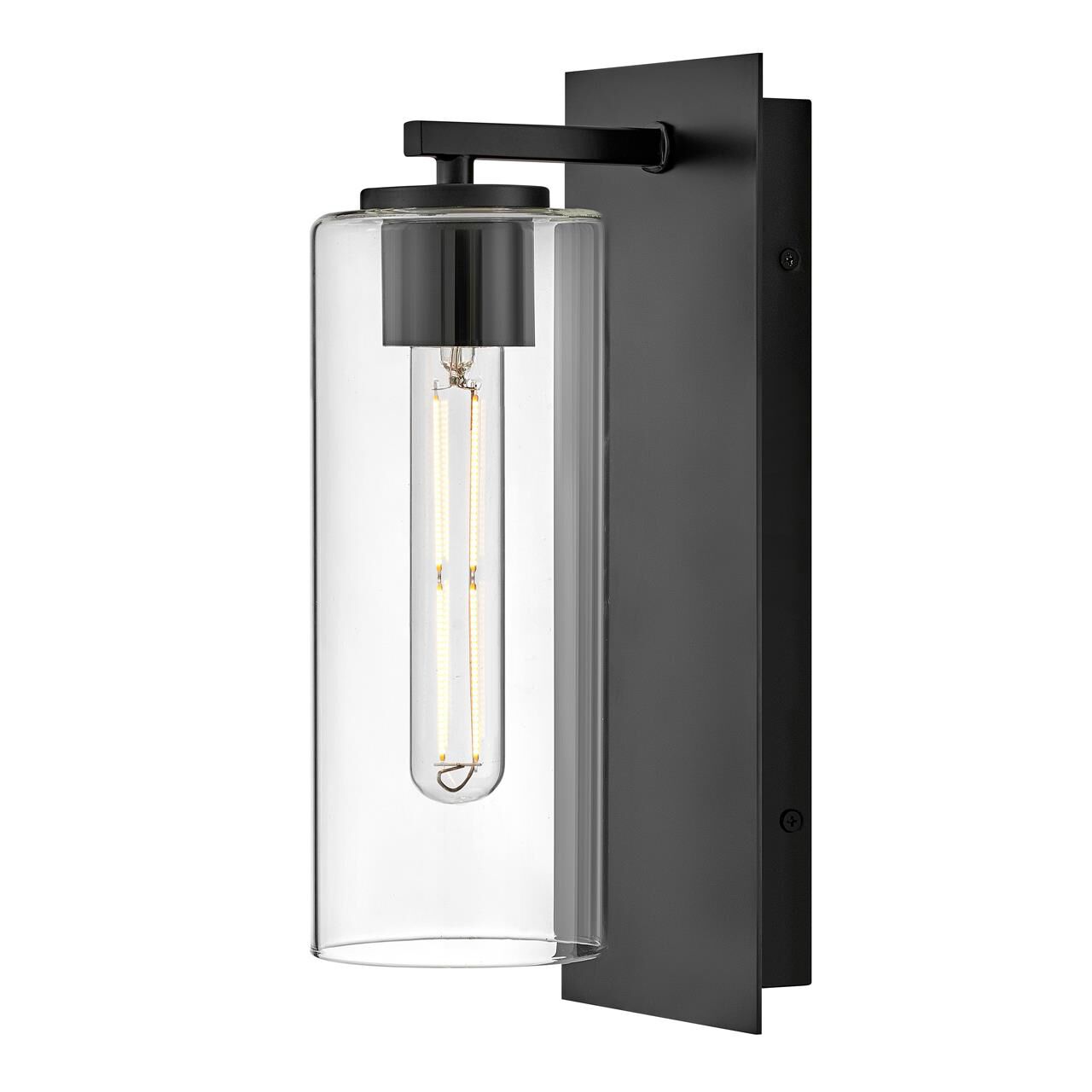 Shown in Black finish and Clear glass