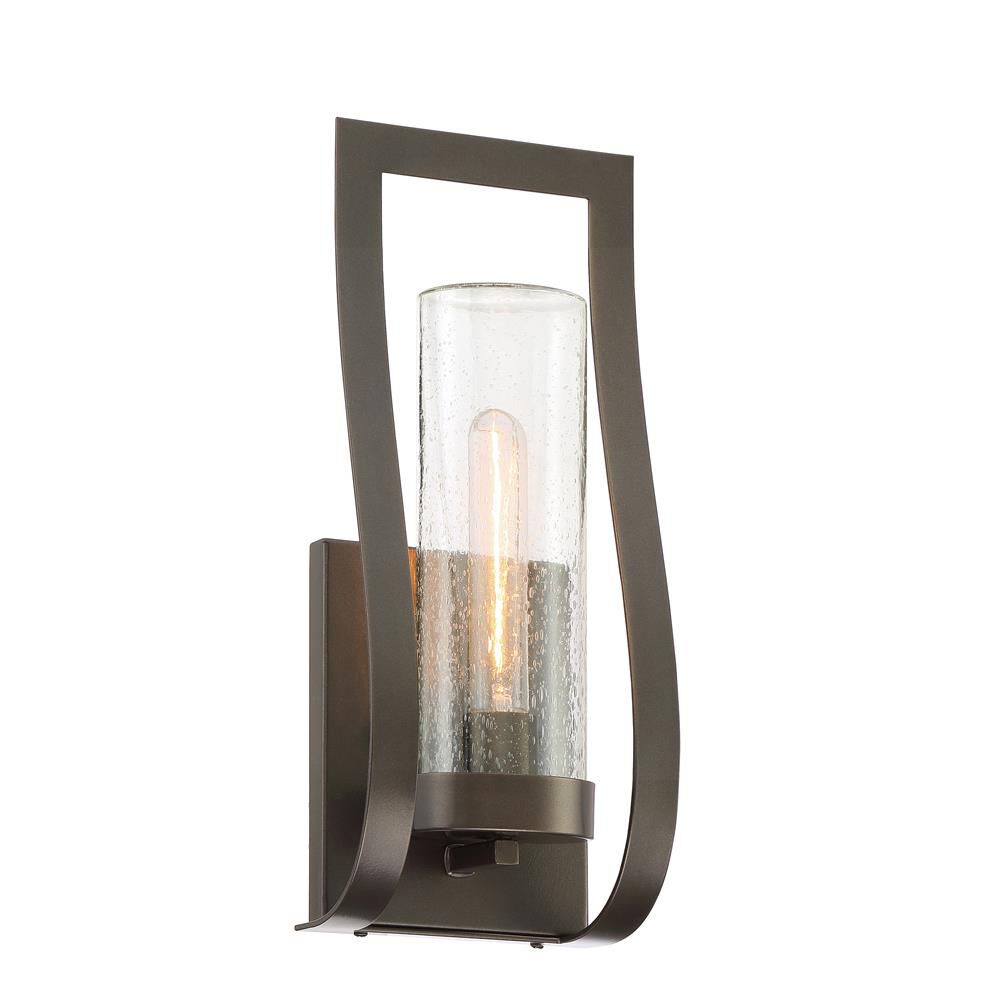 Shown in Burnished Bronze finish and Clear Seedy glass and Clear Seedy shade