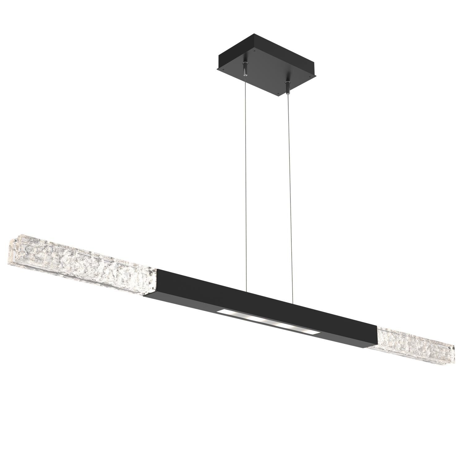 Shown in Matte Black finish and Clear Textured glass