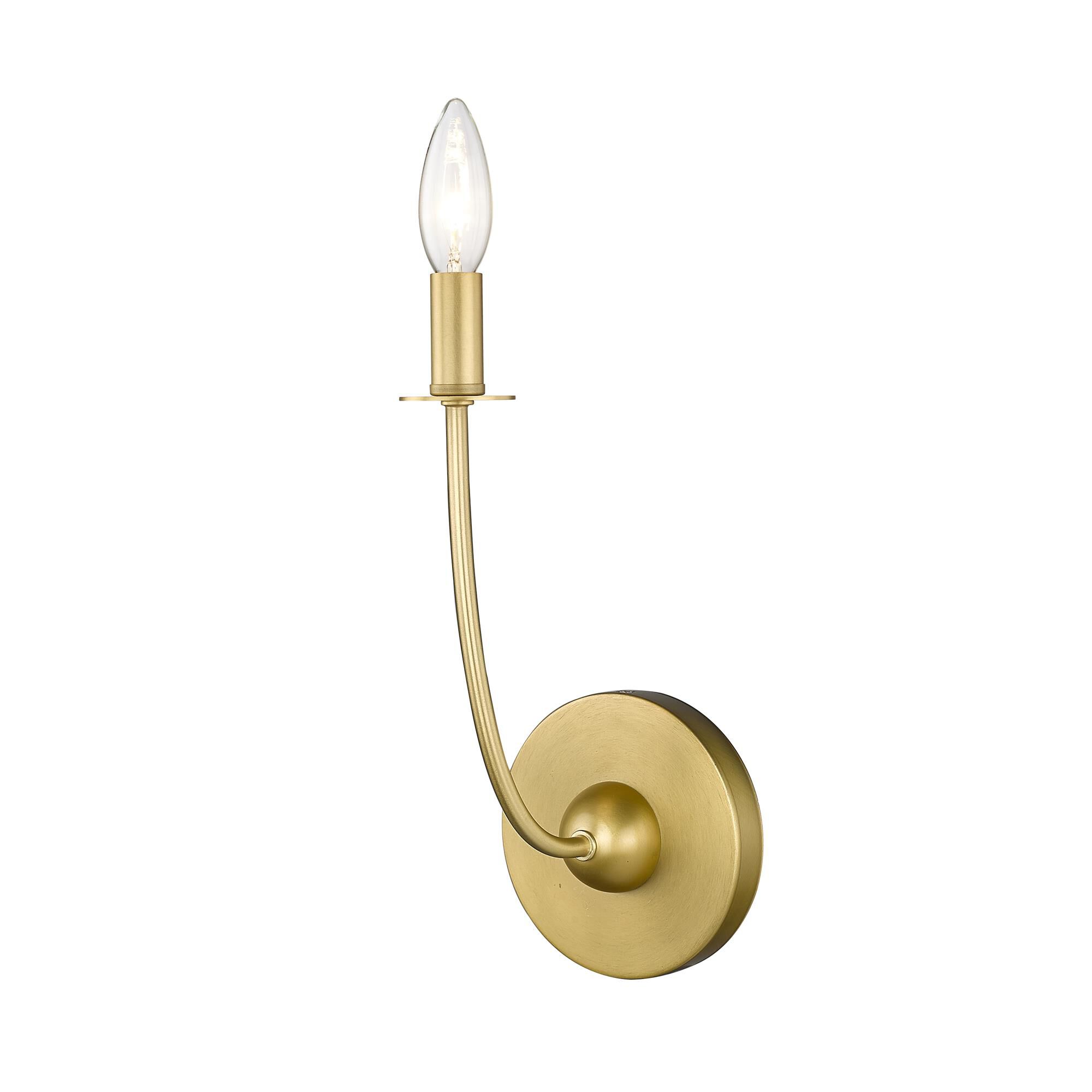 Shown in Rubbed Brass finish and White glass