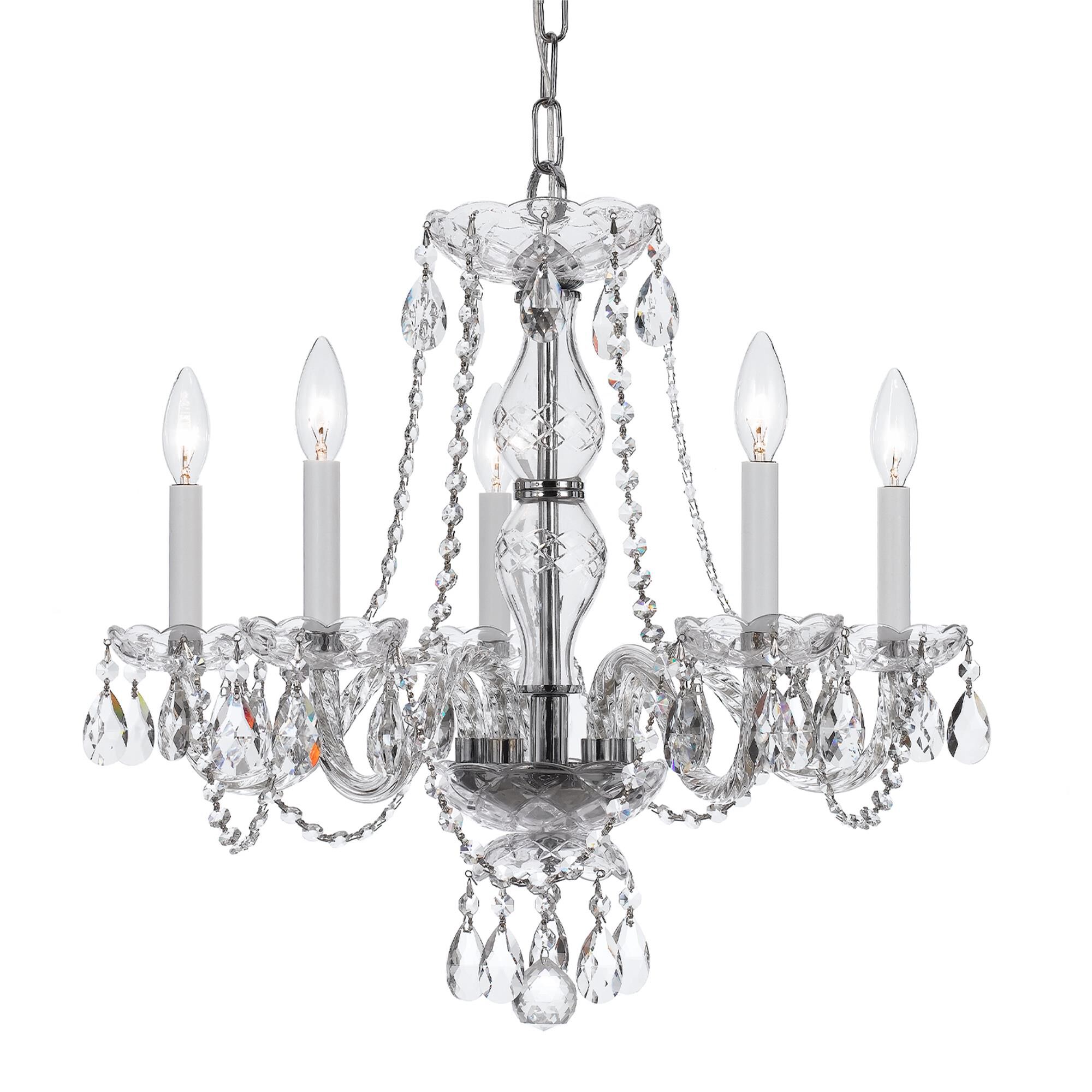 Traditional Crystal 21 Inch Chandelier,