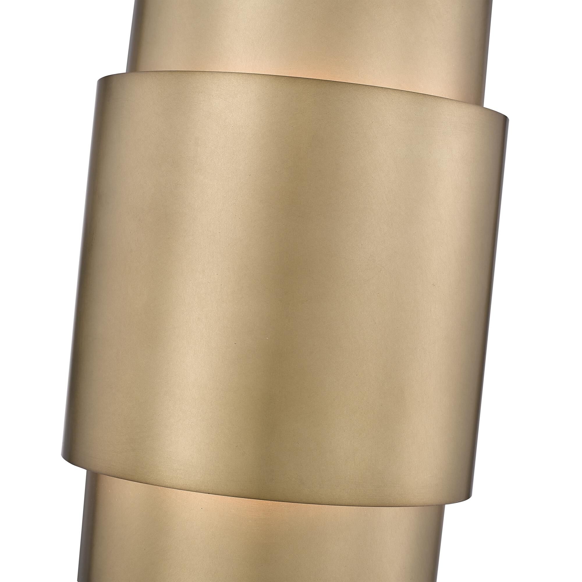 Shown in Rubbed Brass finish and Steel shade