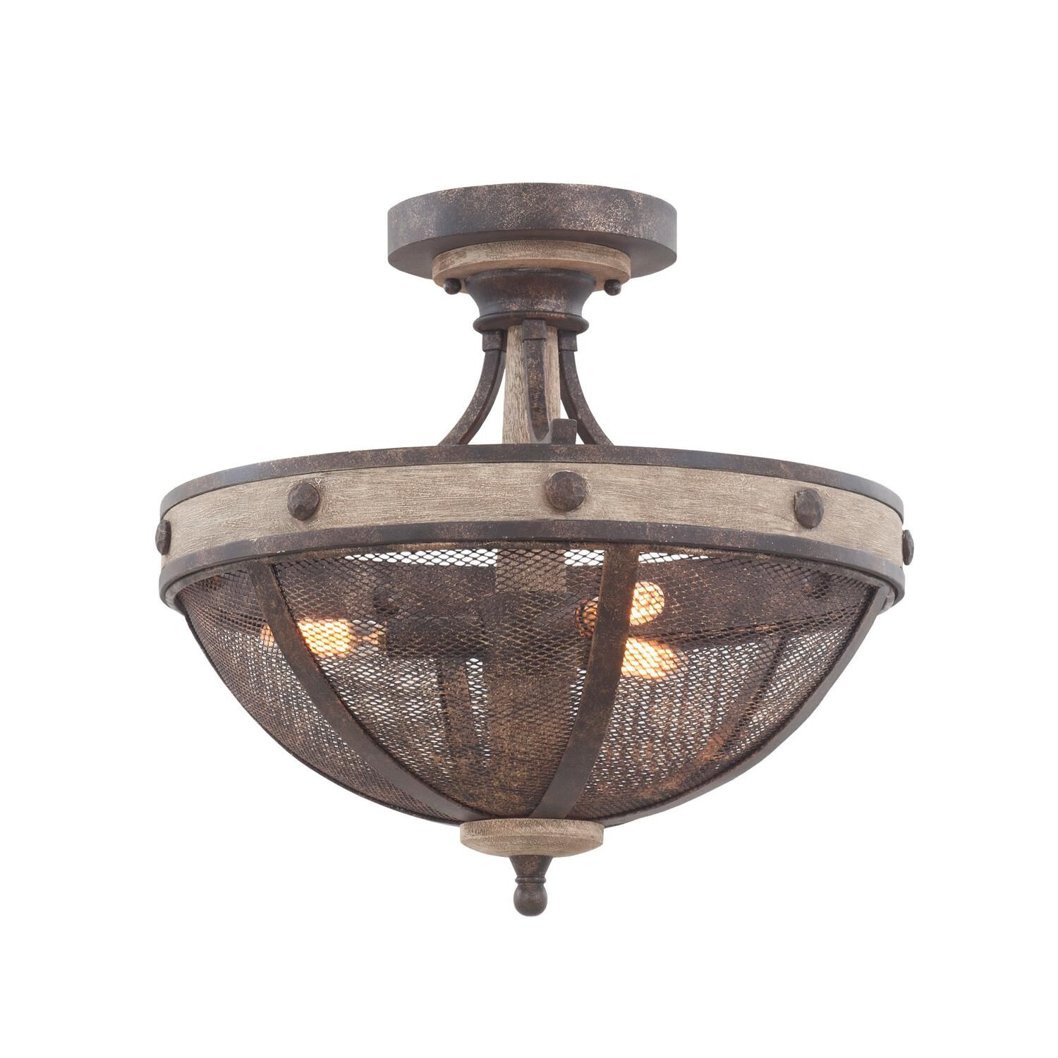 Coronado 3 Light Semi Flush Mount by Kalco Lighting