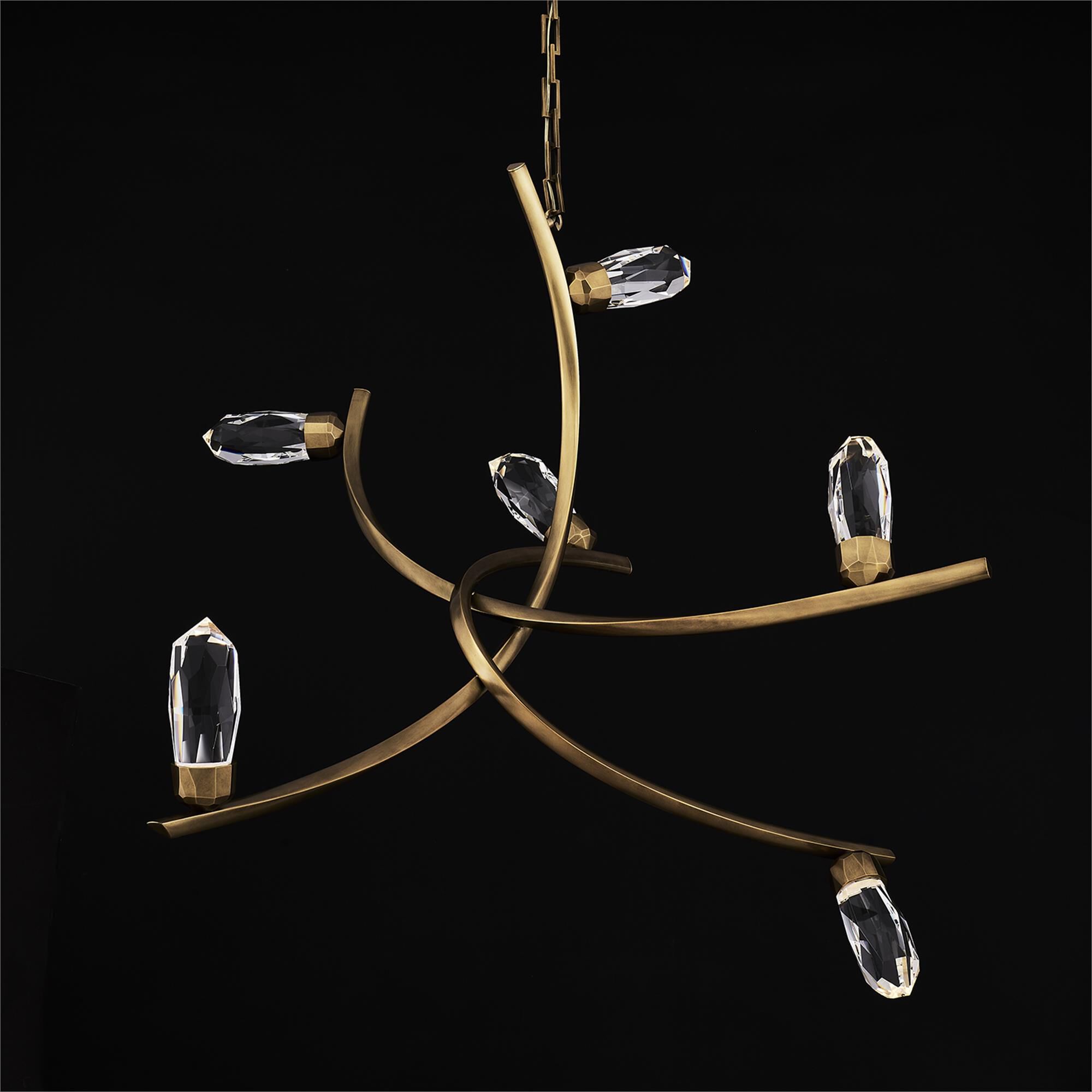 Shown in True Brass finish and Firenze Clear crystal
