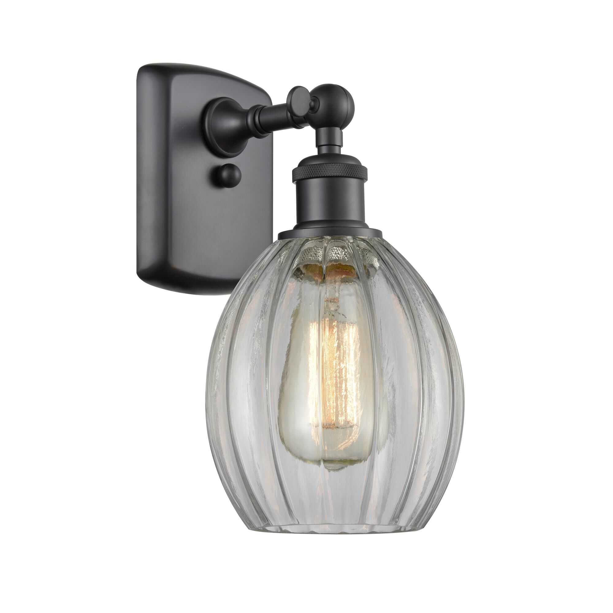 Shown in Matte Black finish and Clear glass