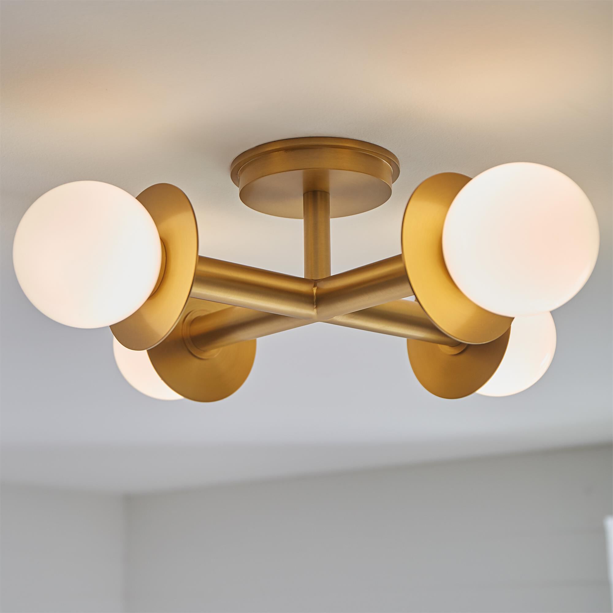 Kelly Wearstler Nodes 18 Inch 4 Light Semi Flush Mount,