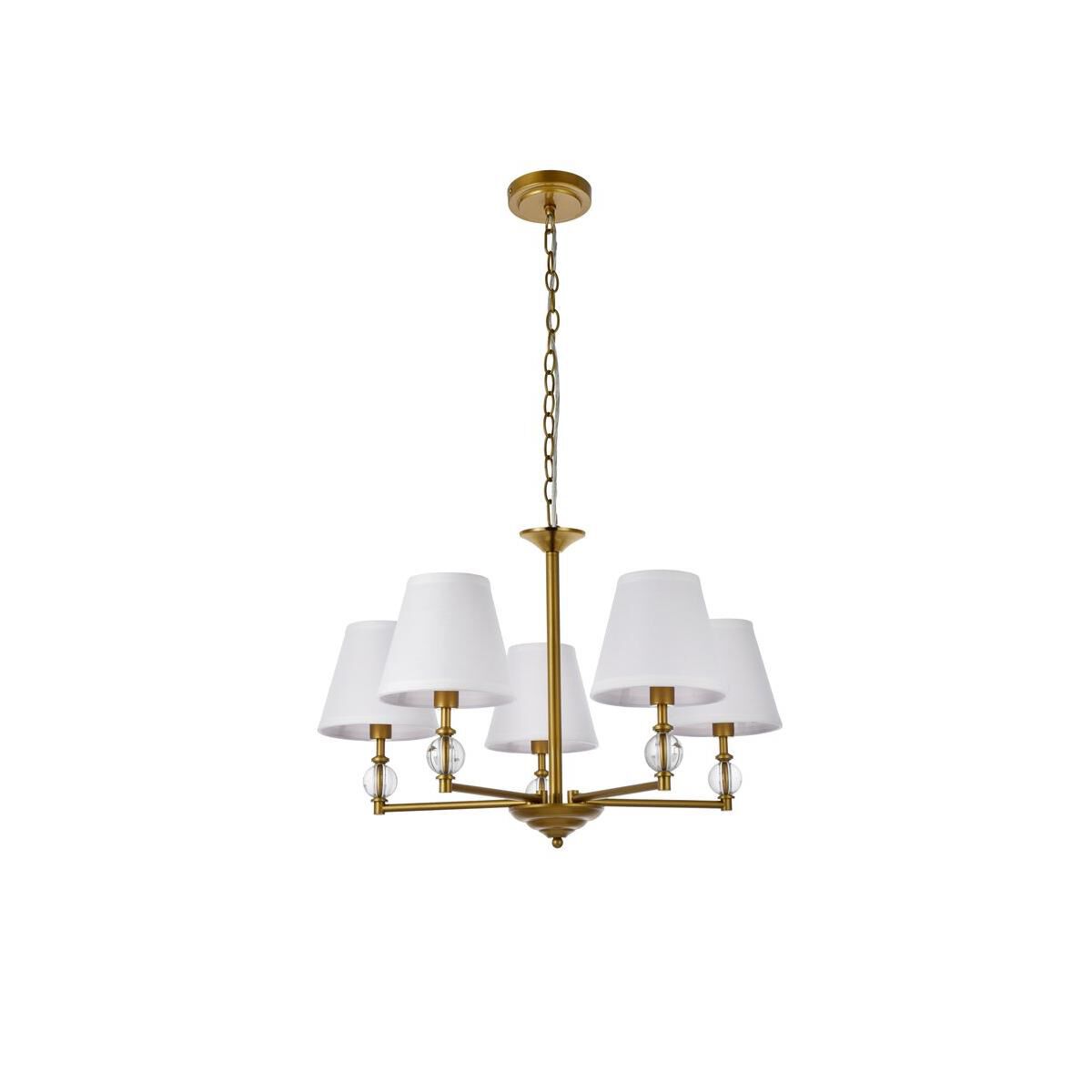 Bethany 27 Inch 5 Light Chandelier by Elegant Lighting