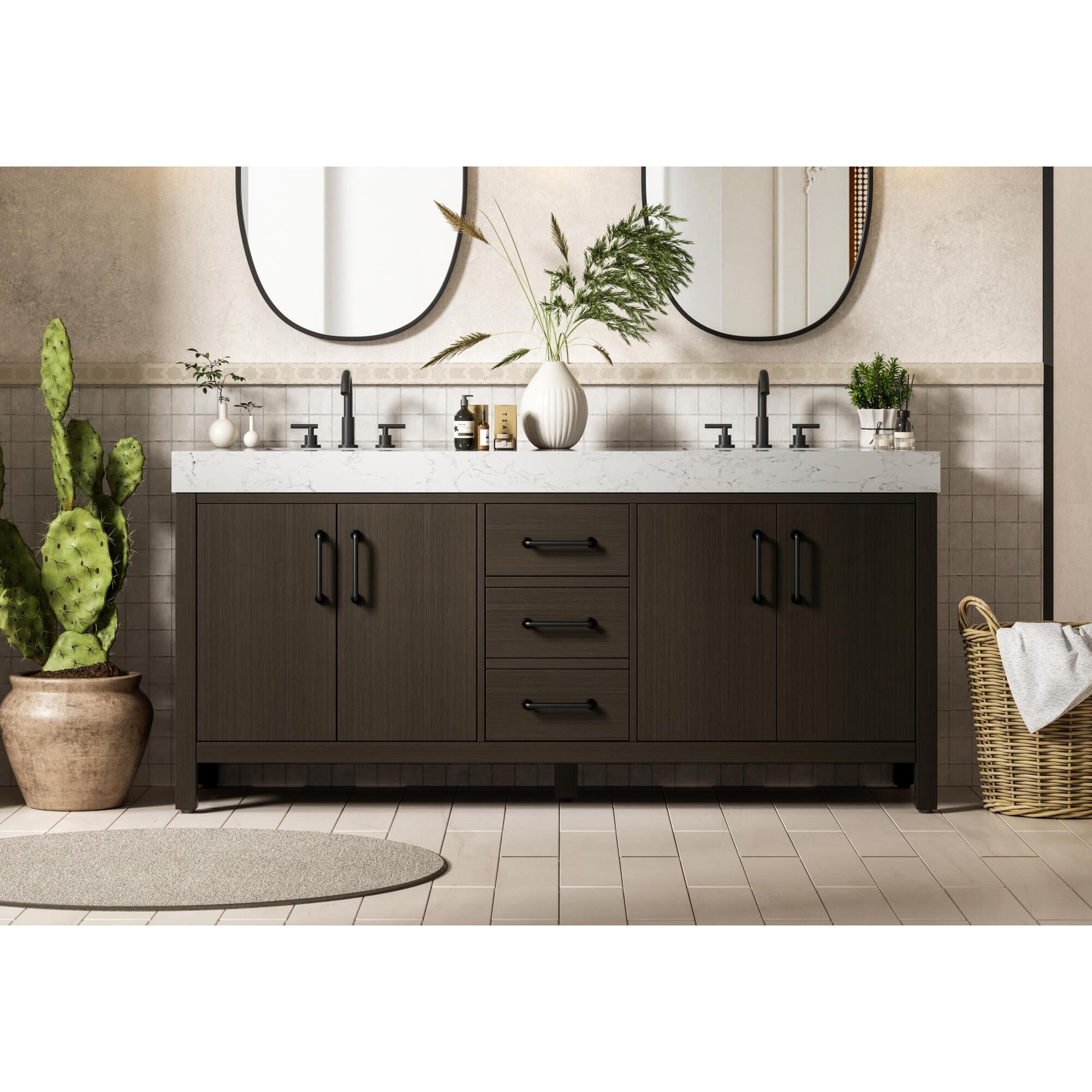 Nathan 72 Inch Bath Vanity by Elegant Dcor