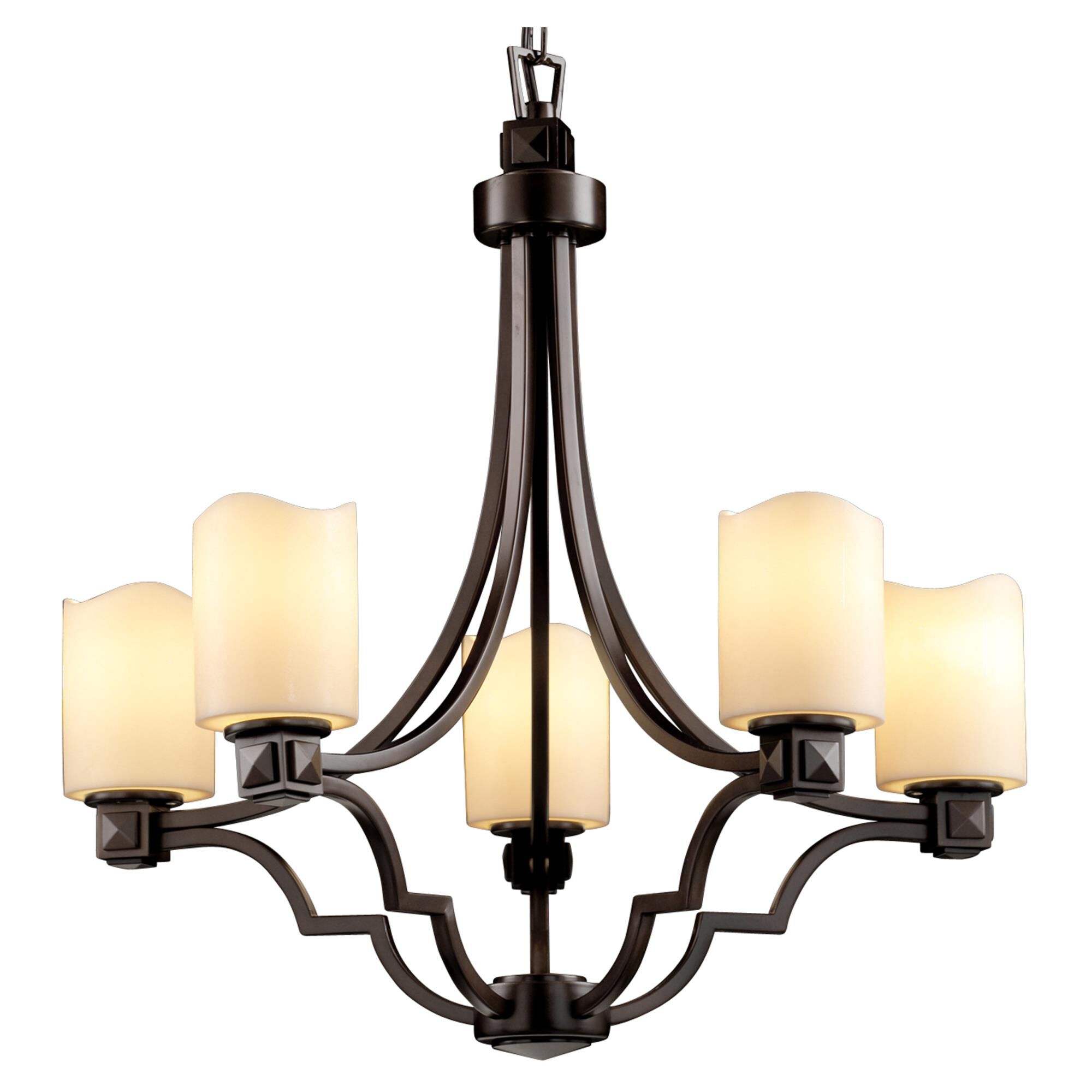 Candlearia 28 Inch 5 Light Chandelier by Justice Design Group