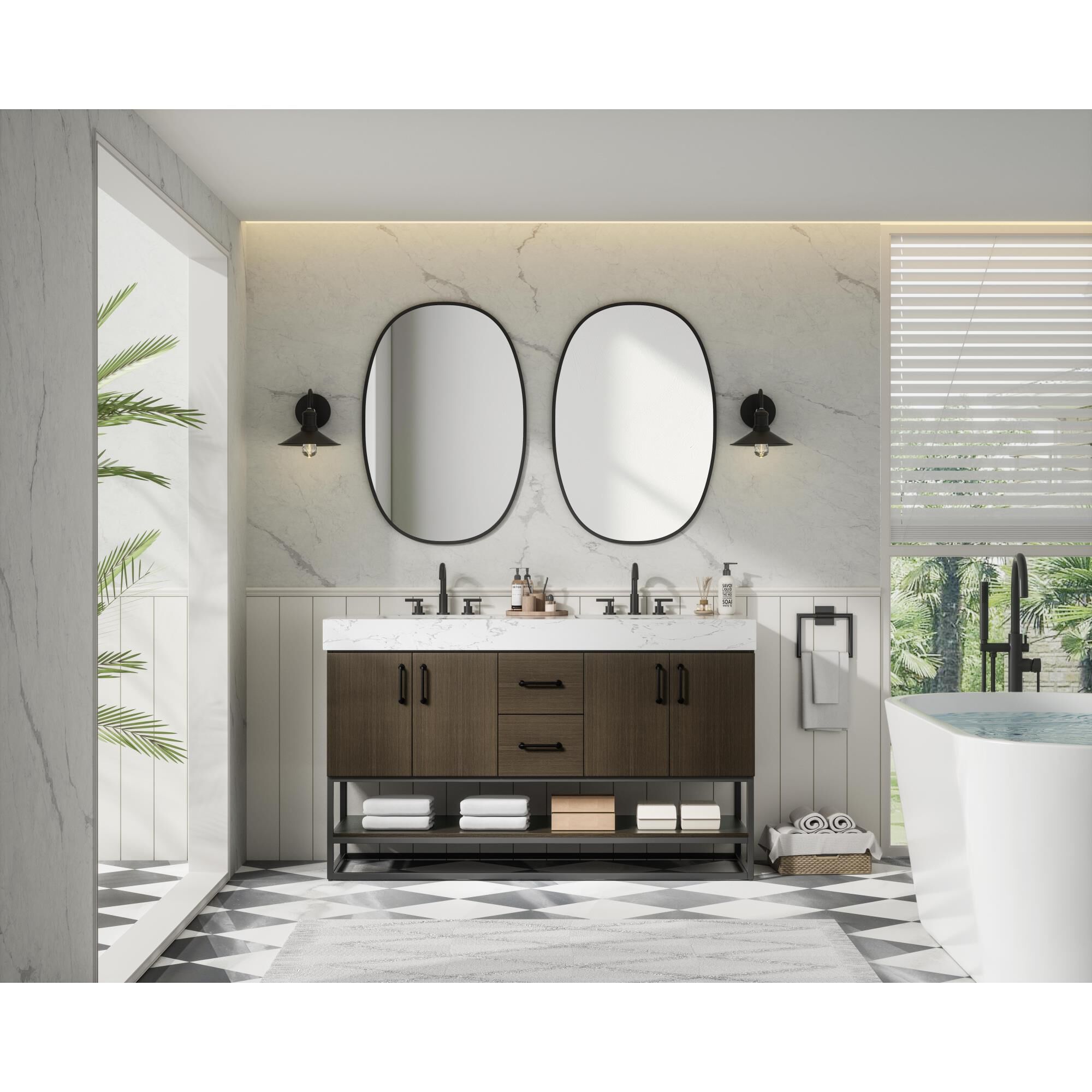 Caroline 54 Inch Bath Vanity by Elegant Dcor