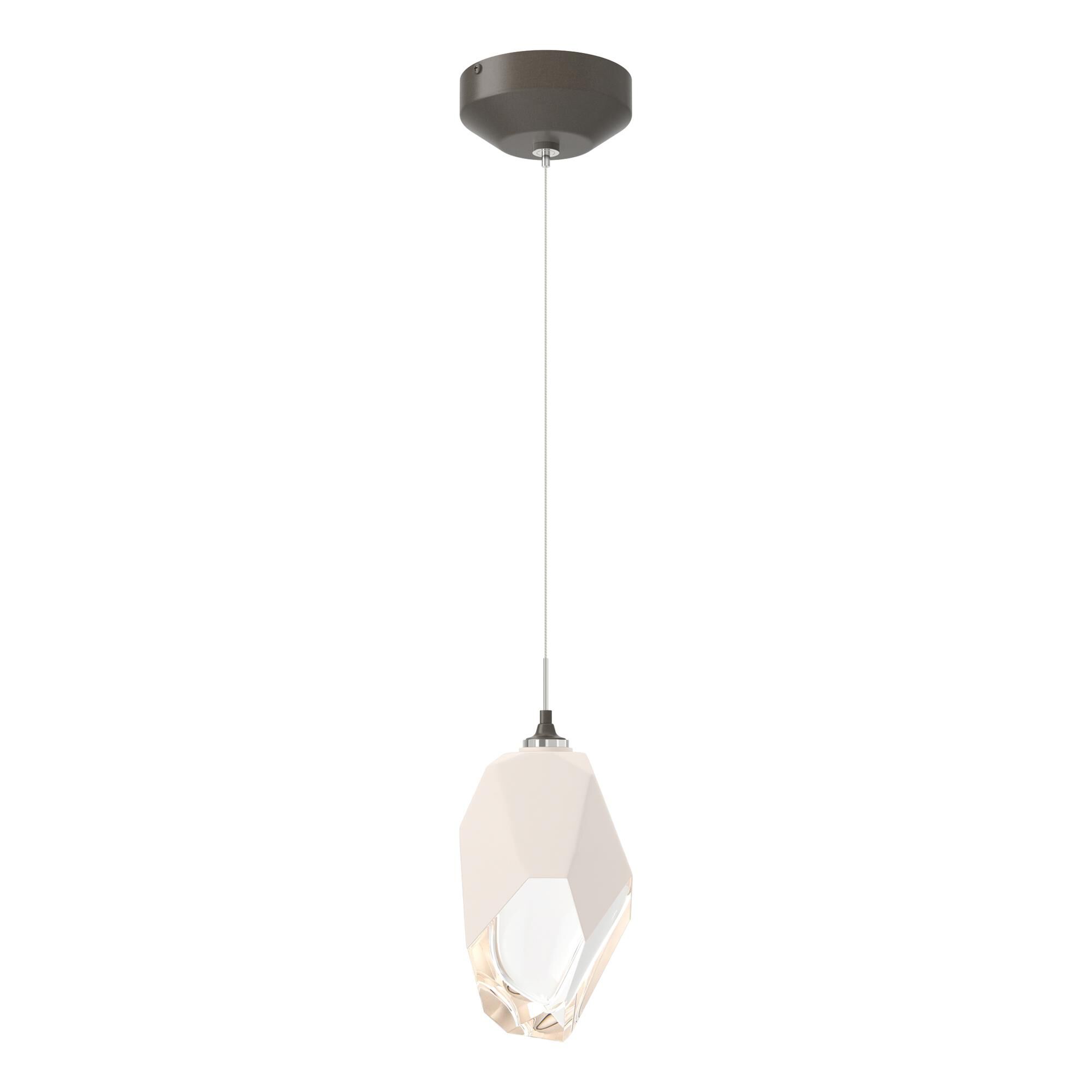 Shown in Dark Smoke finish and White glass and White Glass shade