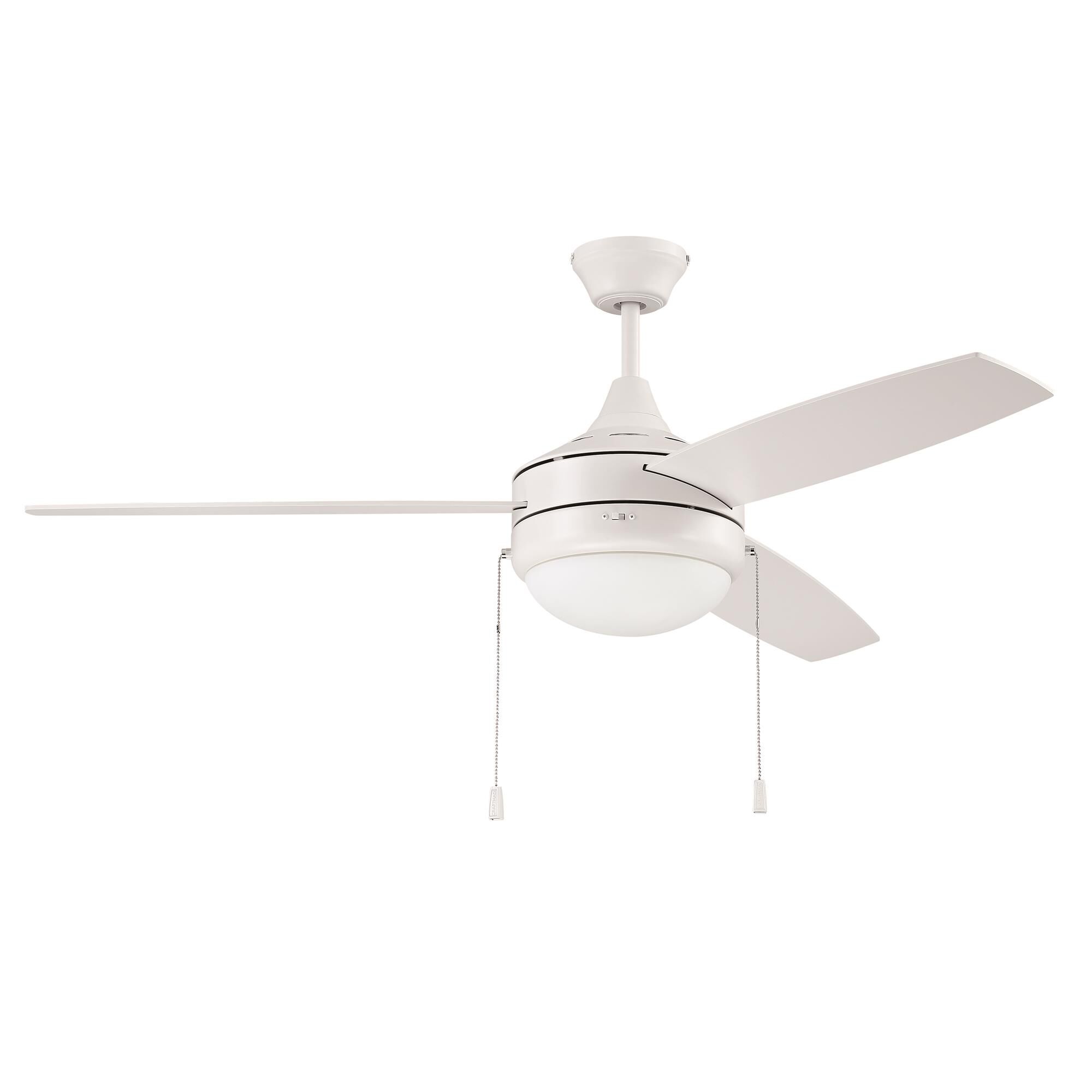 Phaze 52 Inch 3 Blade Ceiling Fan with Light Kit,