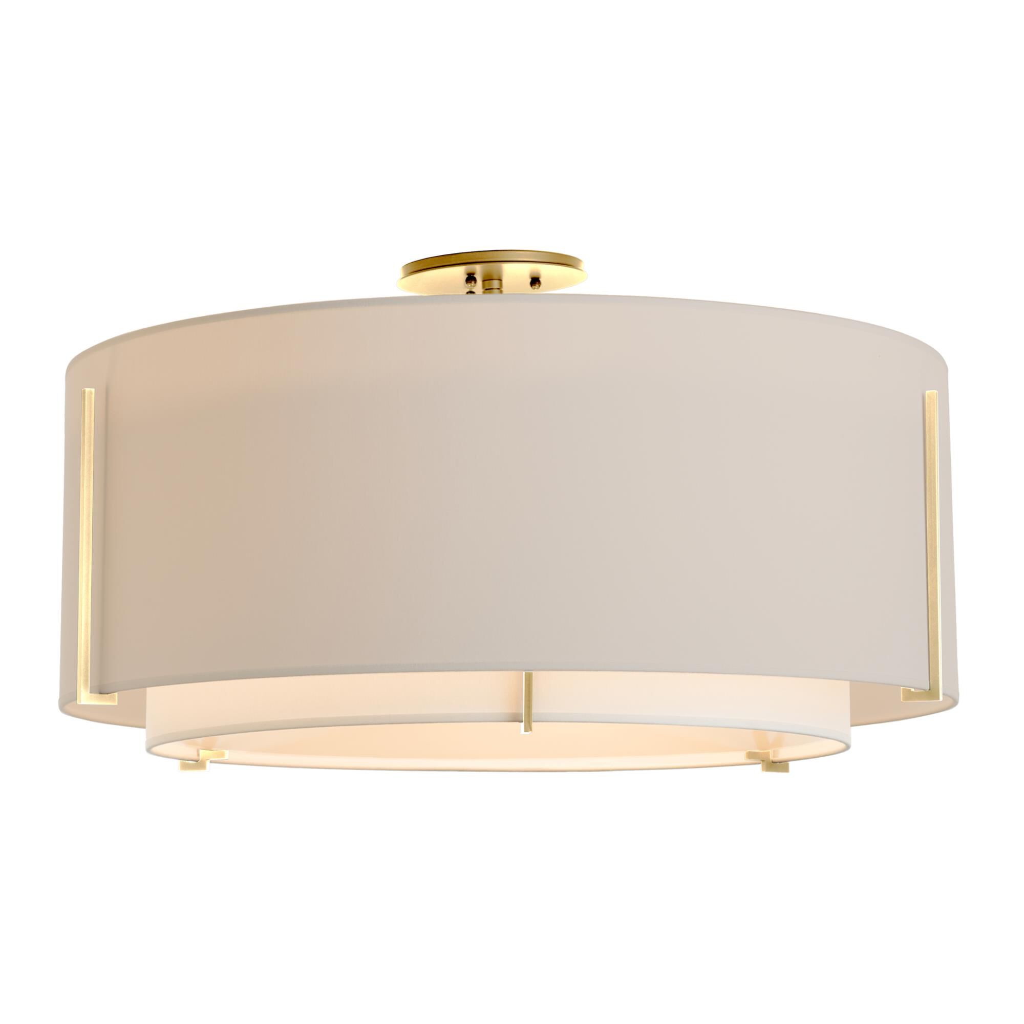 Shown in Modern Brass finish and Natural Anna Inner & Flax Outer shade