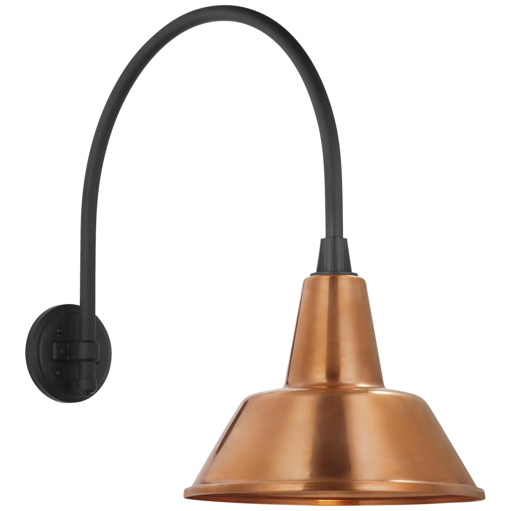 Shown in Matte Black finish and Copper shade