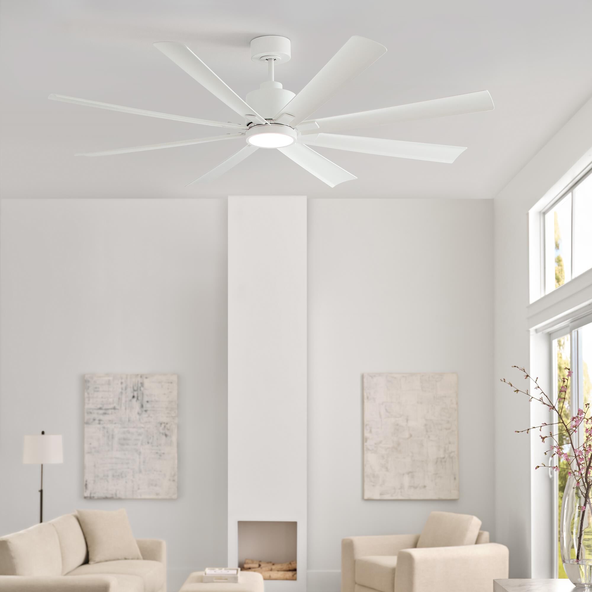 Sean Lavin Flera Smart 65 Inch Ceiling Fan with Light Kit by Generation Lighting