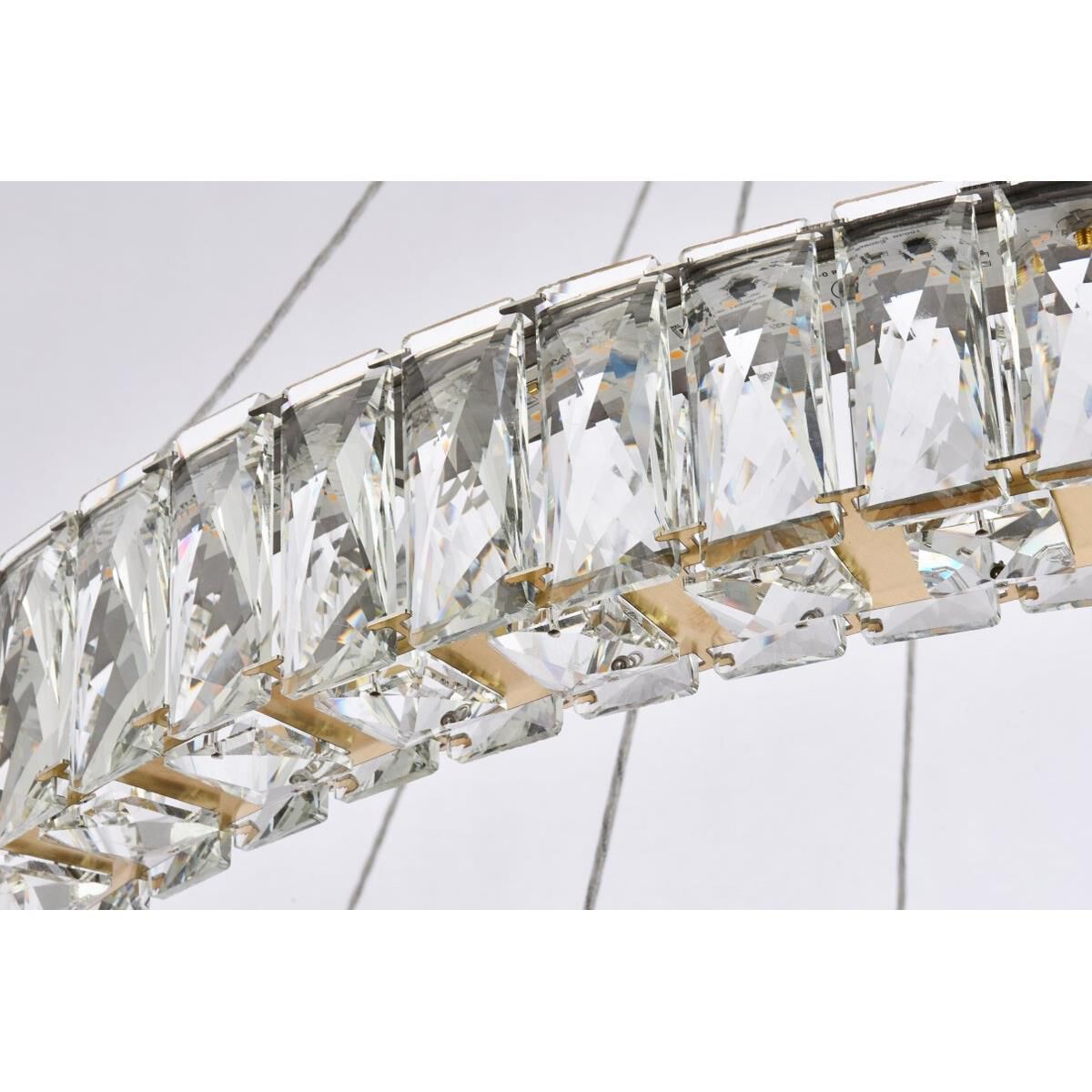 Monroe 36 Inch 2 Light LED Chandelier by Elegant Lighting