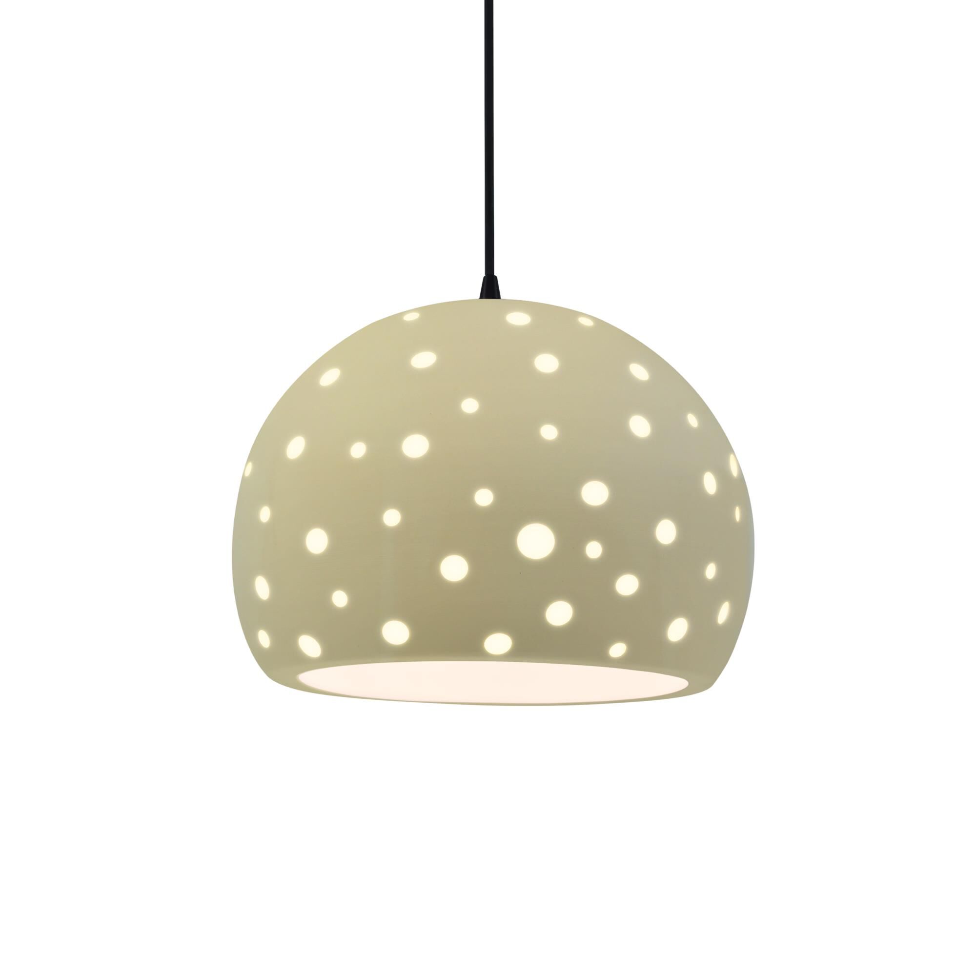 Perforated Globe 12 Inch Large Pendant by Justice Design Group
