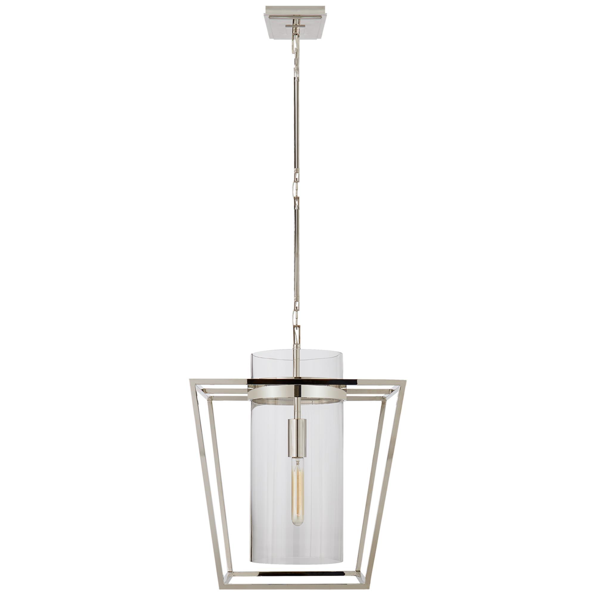 Shown in Polished Nickel finish and Clear glass