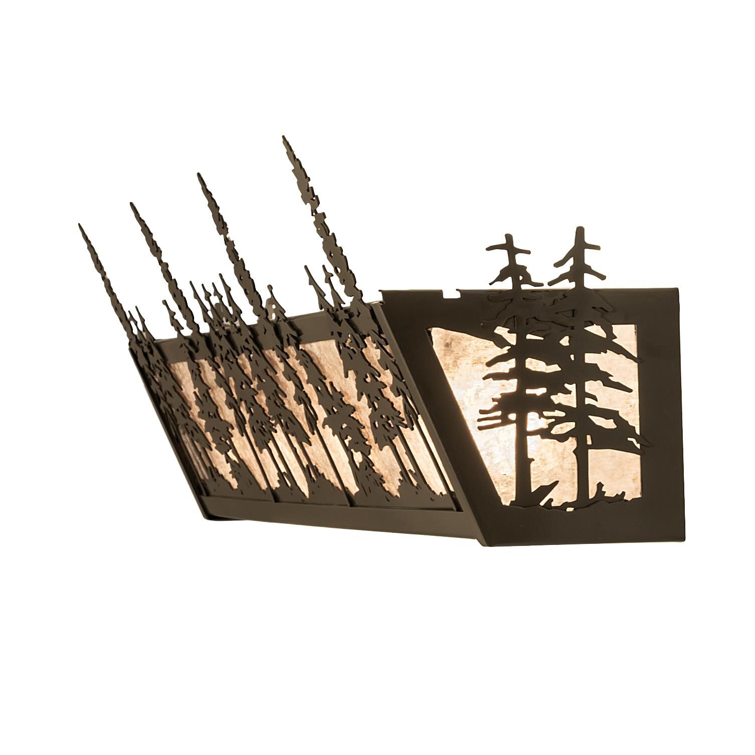 Shown in Timeless Bronze finish and Silver Mica glass