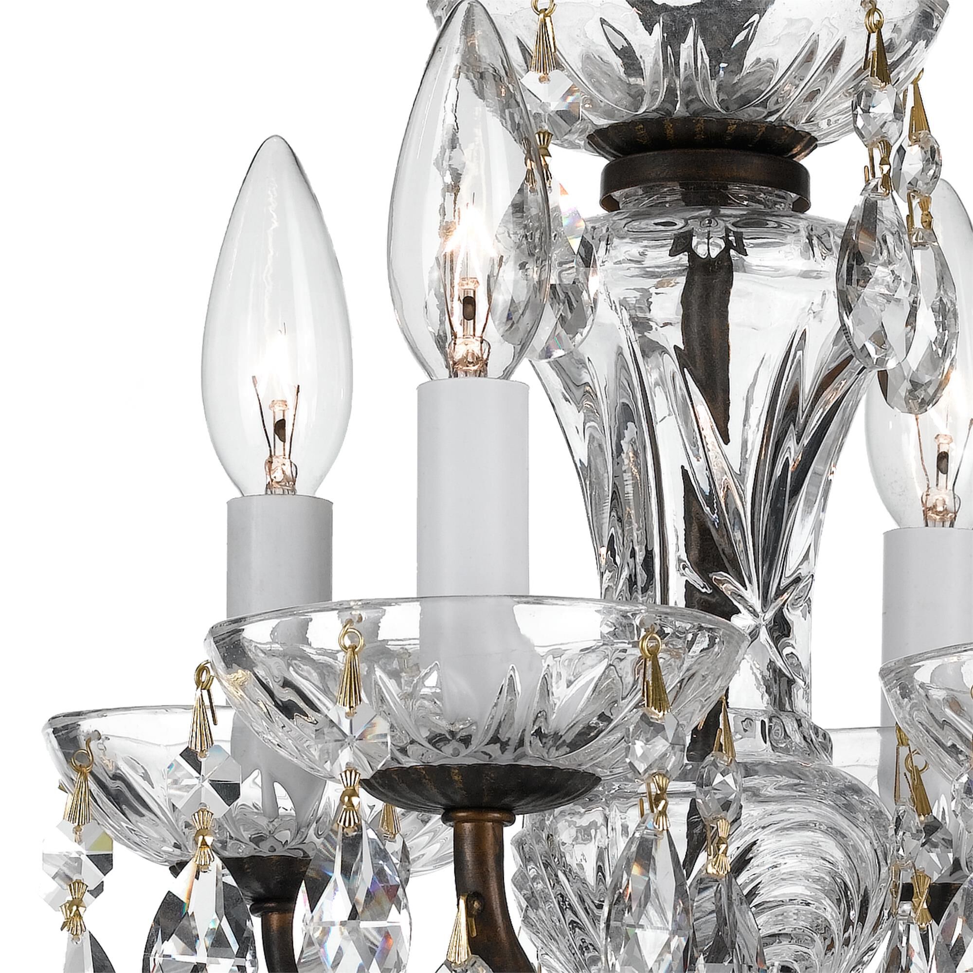 Traditional Crystal 11 Inch Chandelier,