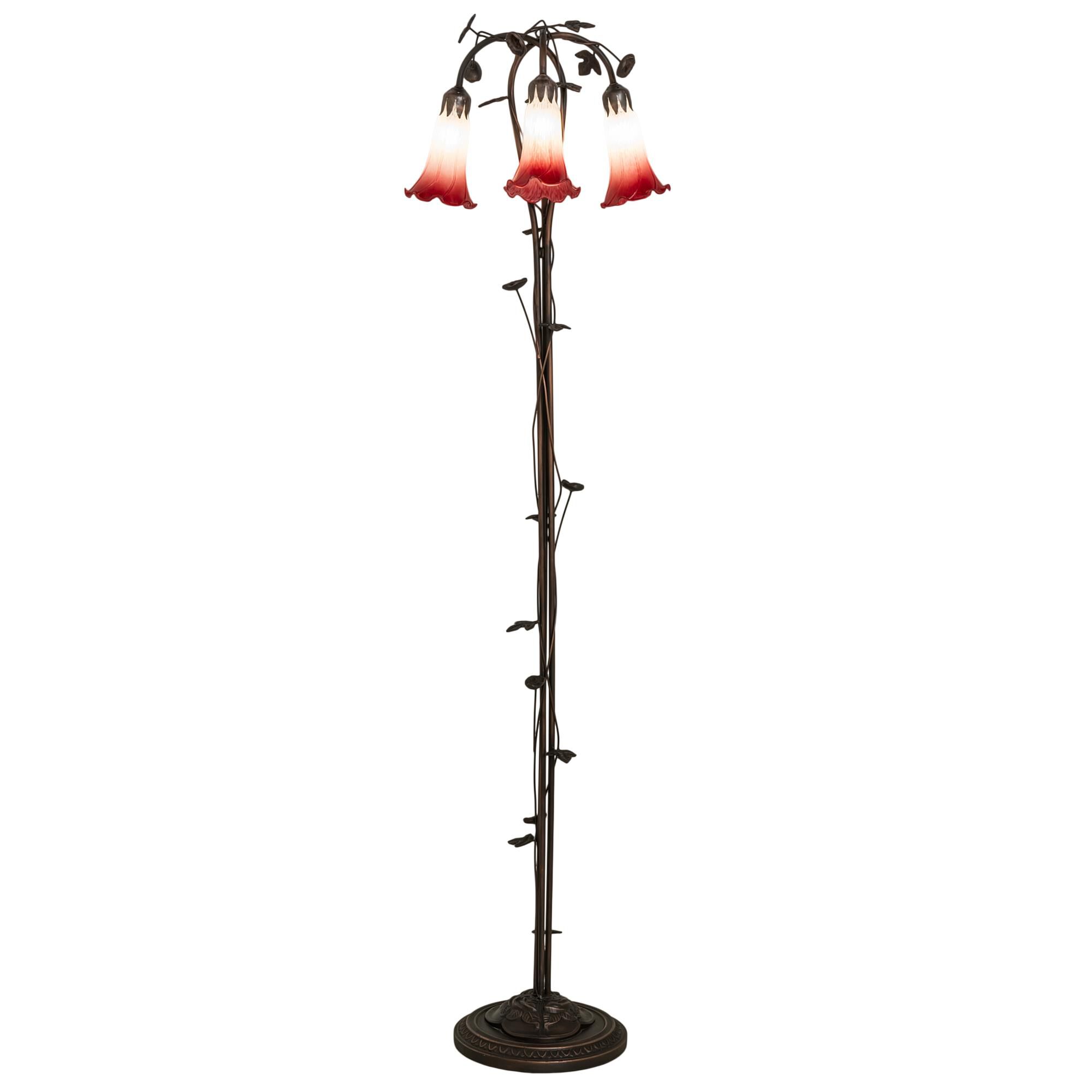 Pink and White 58 Inch Floor Lamp by Meyda Lighting