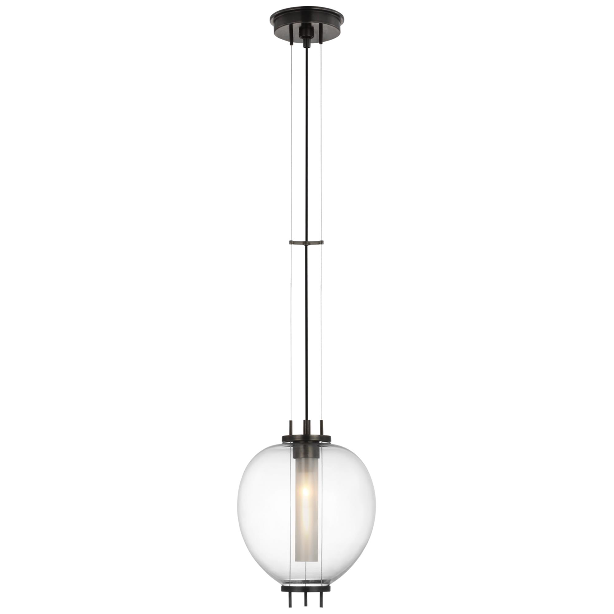 Shown in Bronze finish and Clear glass