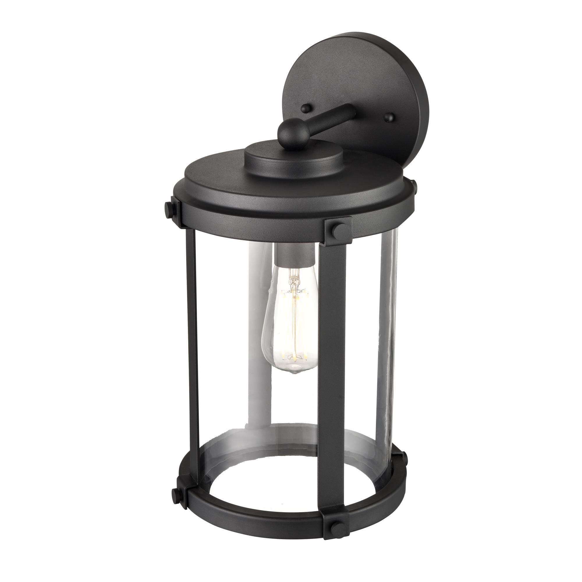 Shown in Textured Black finish and Clear glass