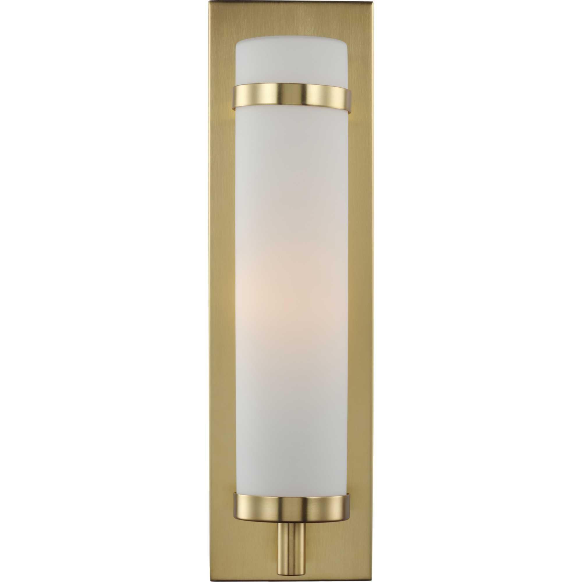 Shown in Satin Brass finish and Etched Opal glass