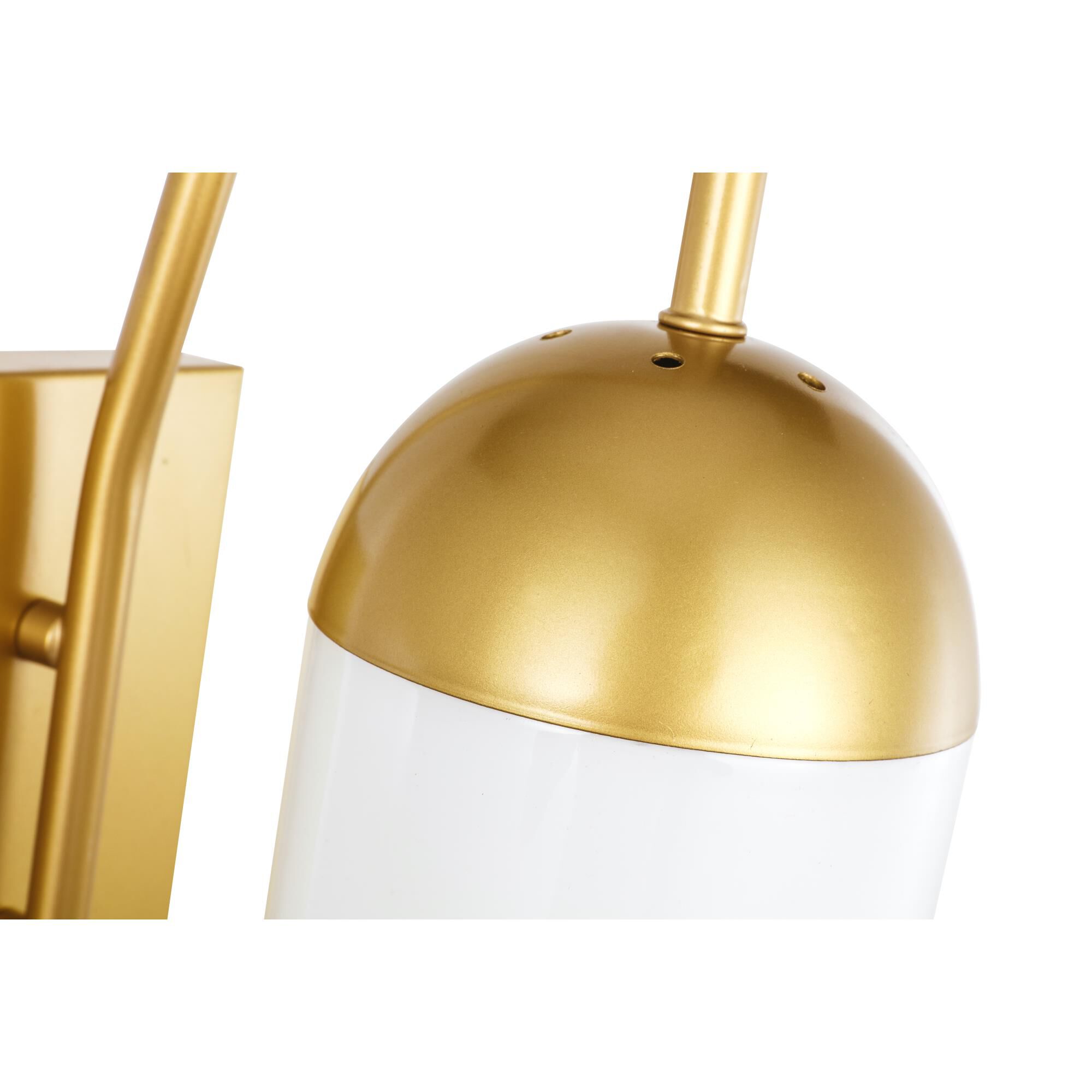 Shown in Brass finish and Frosted White  glass