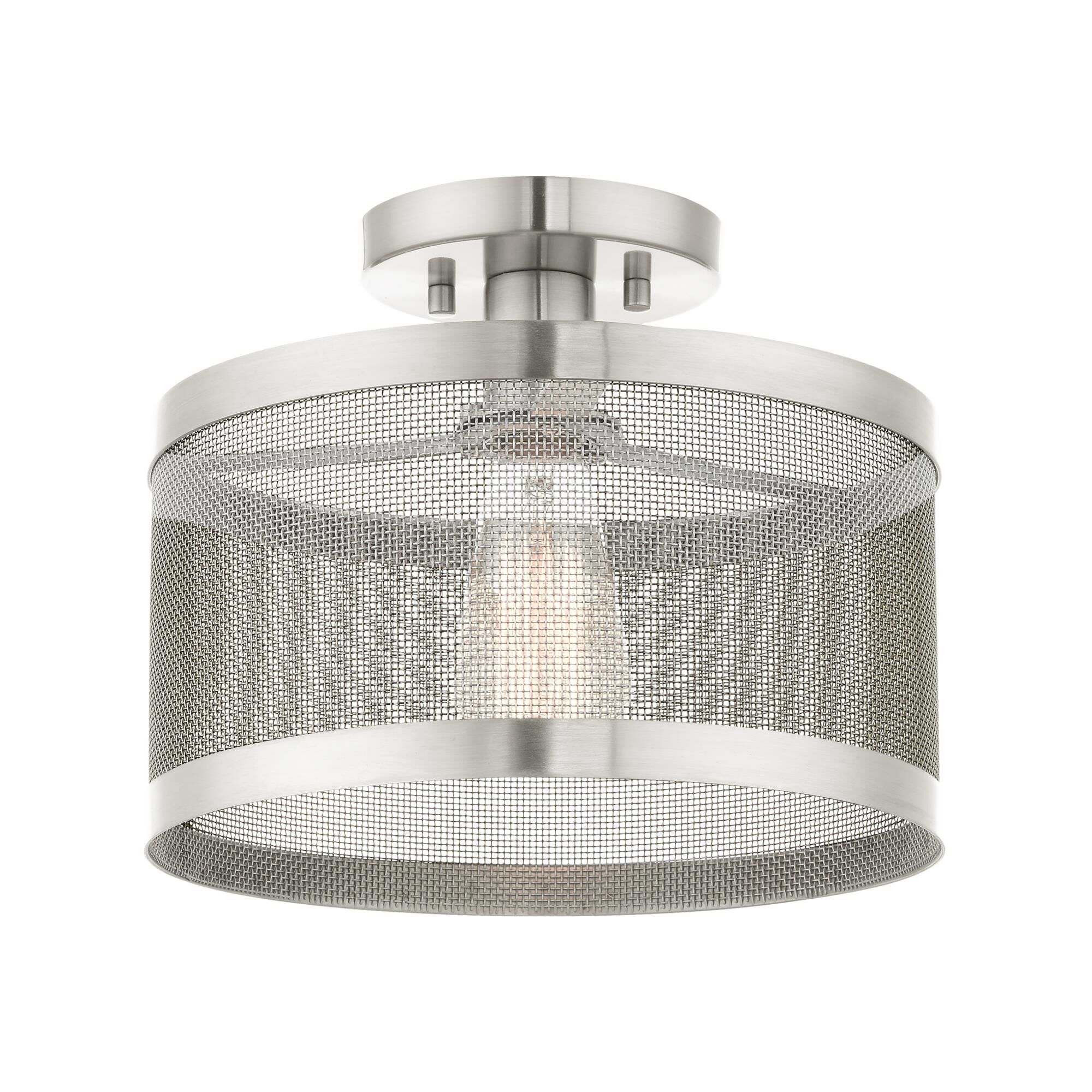 Industro 1 Light Semi Flush Mount by Livex Lighting