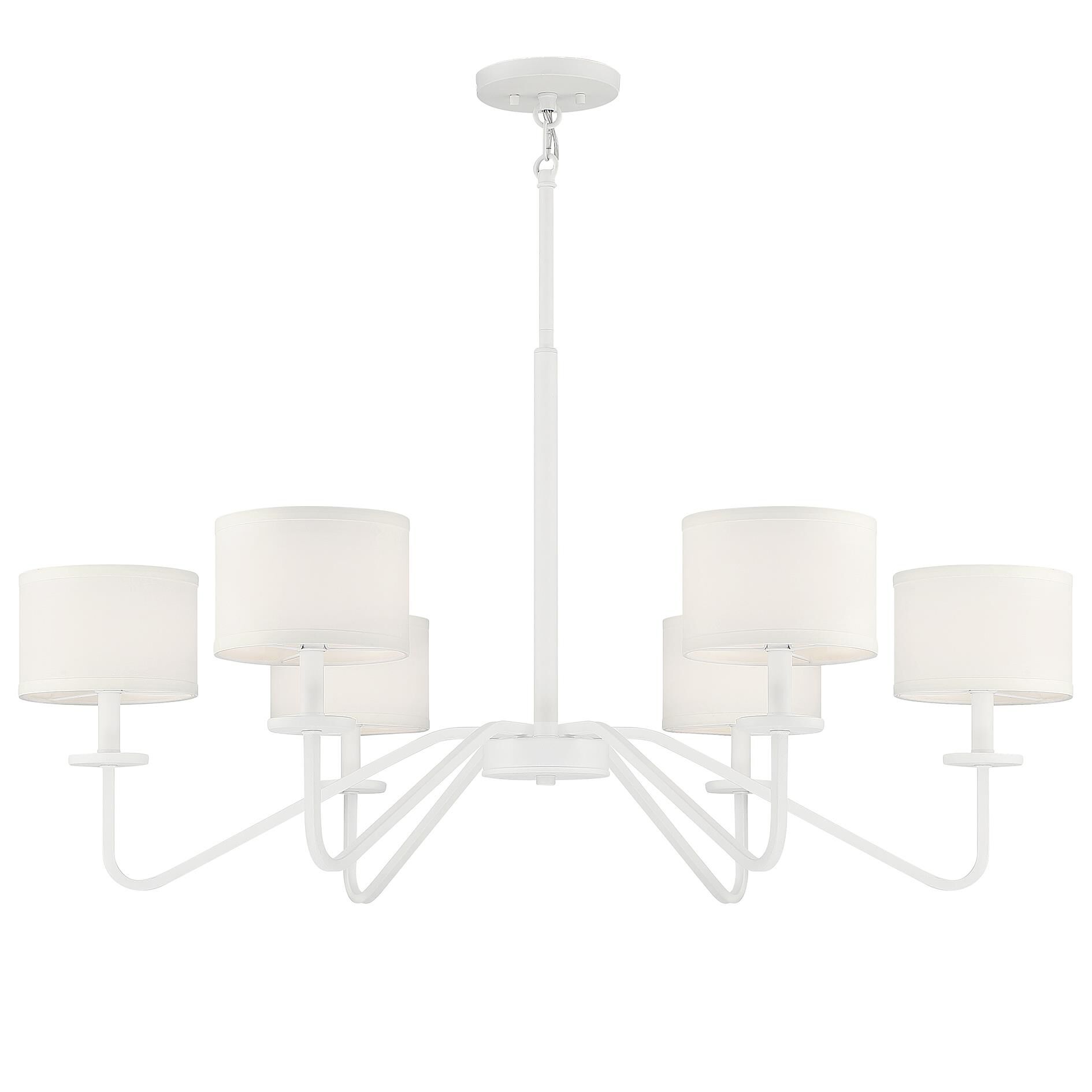 42 Inch 6 Light LED Chandelier by Meridian Lighting