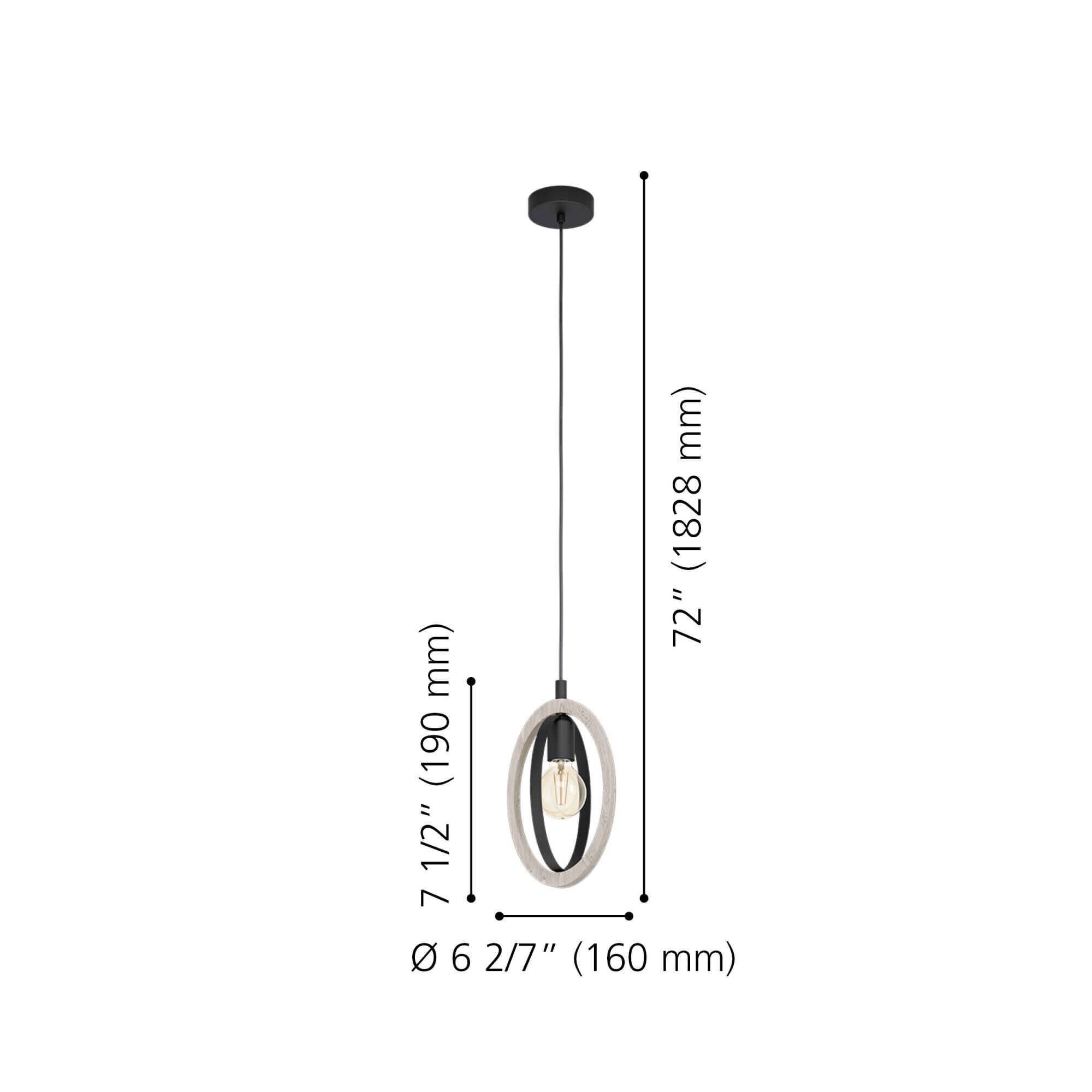 Eglo Lighting Basildon 7 Inch Mini Pendant