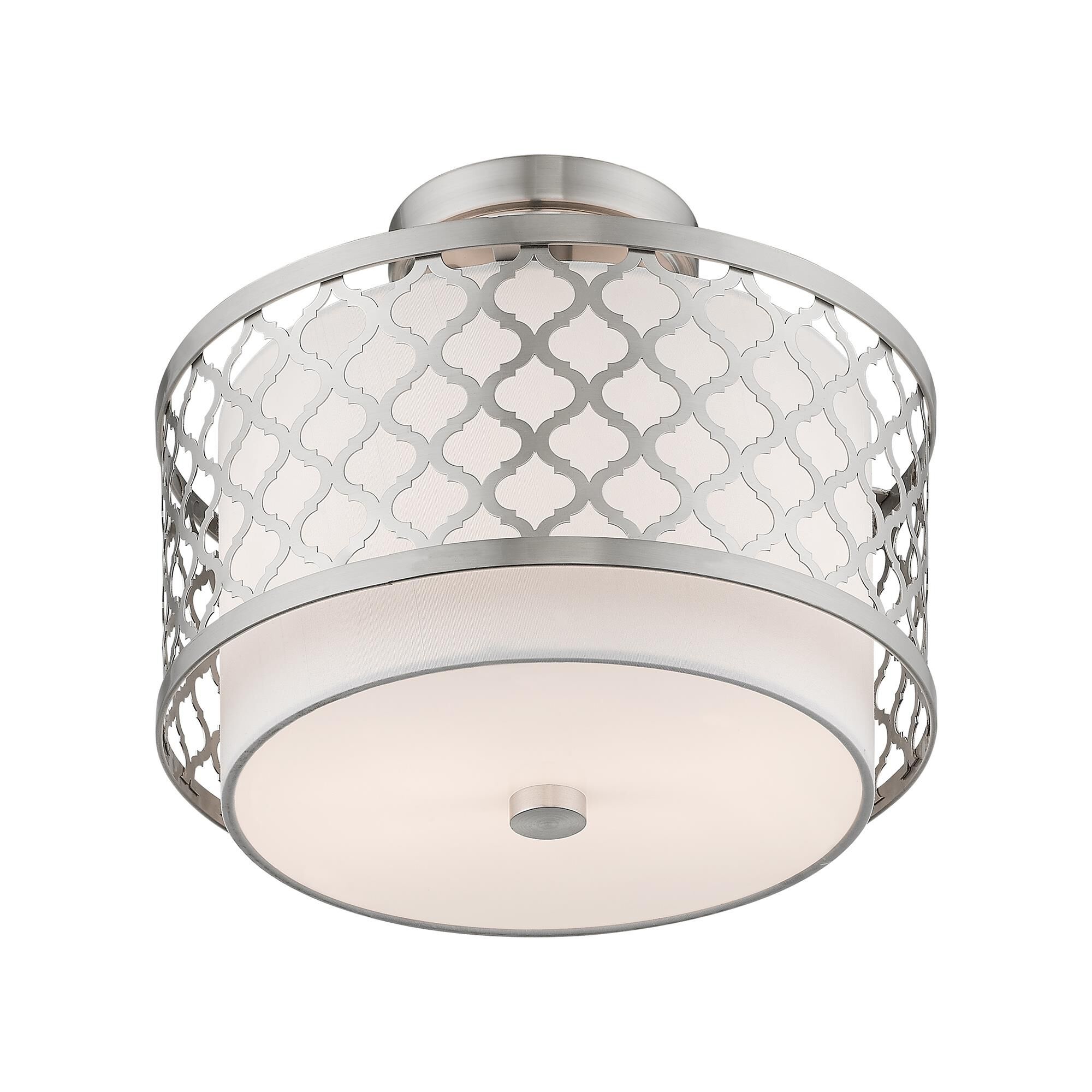 Arabesque 7 Inch 2 Light Semi Flush Mount by Livex Lighting