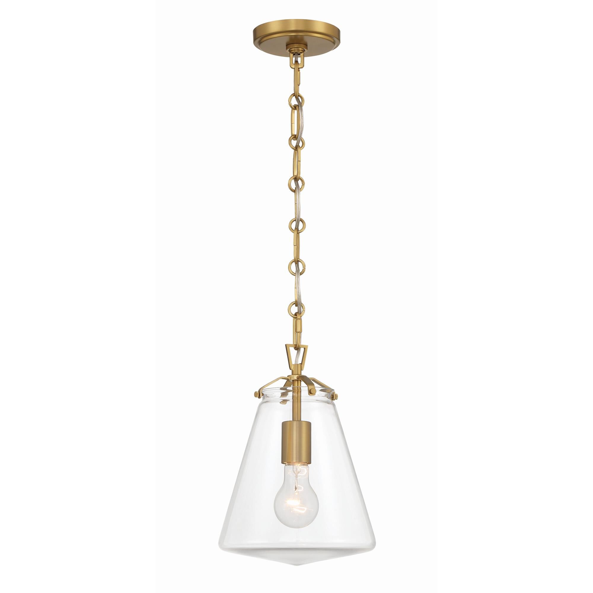 Shown in Luxe Gold finish and Clear glass