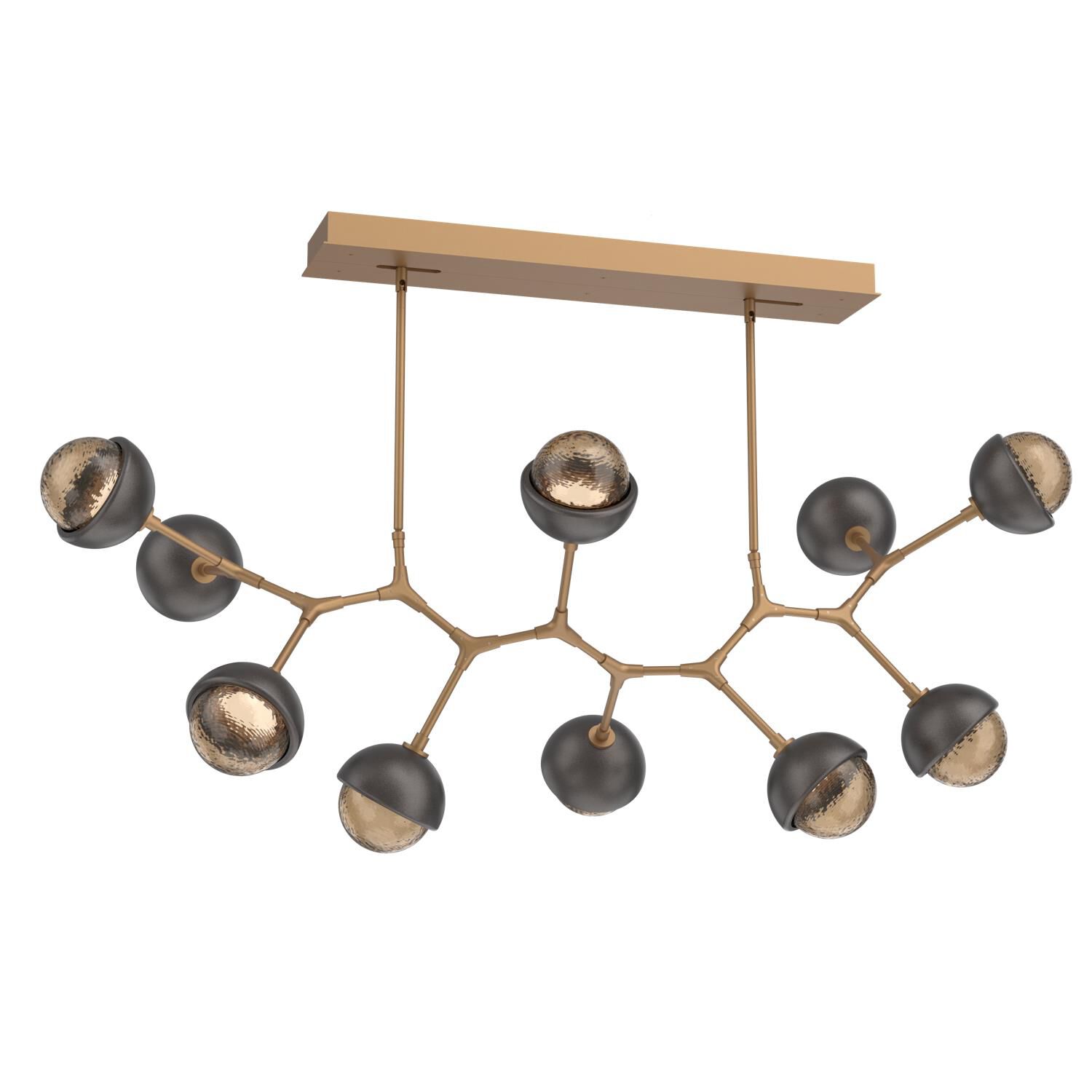 Shown in Novel Brass finish and Bronze glass and Graphite accent