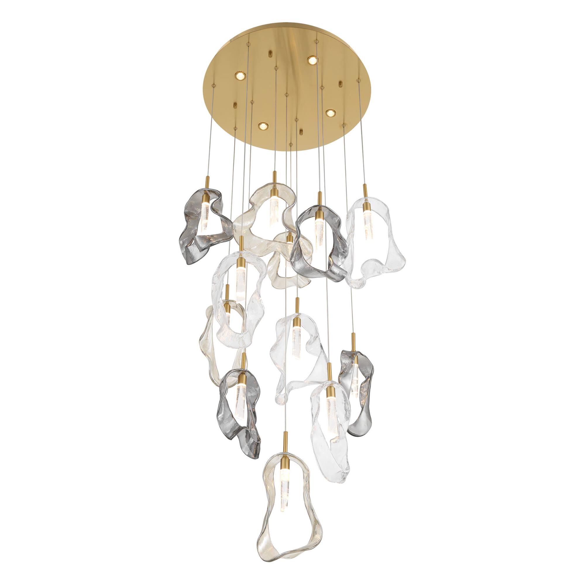 Shown in Gold finish and Mixed glass