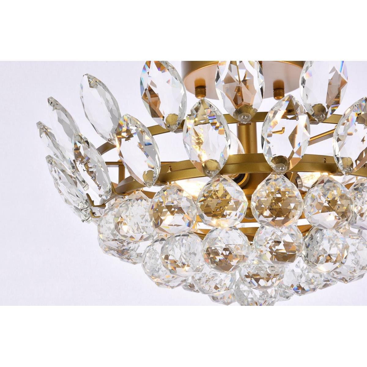 Shown in Brass finish and Royal Cut Clear crystal