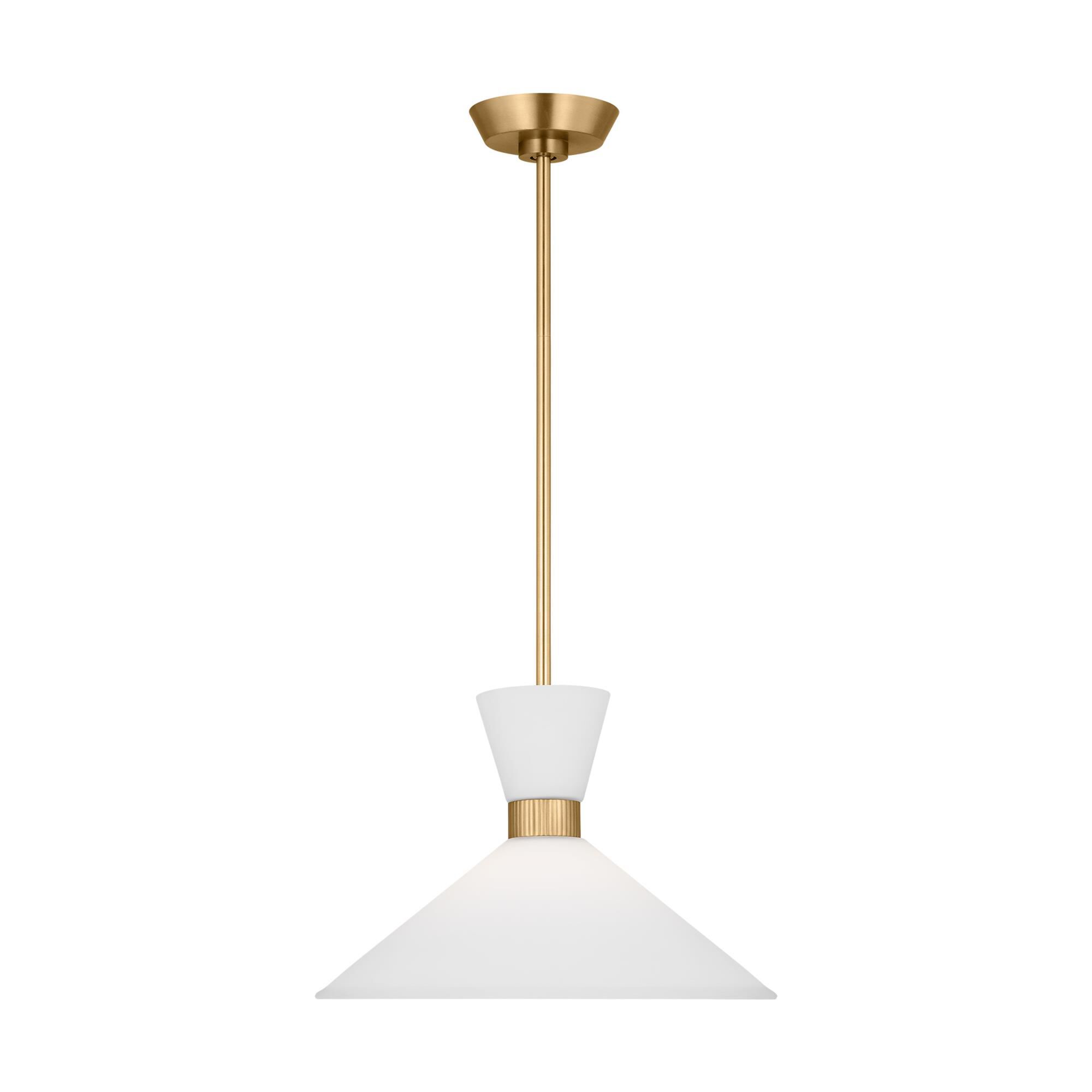 Shown in Satin Brass finish and Etched White Glass s shade