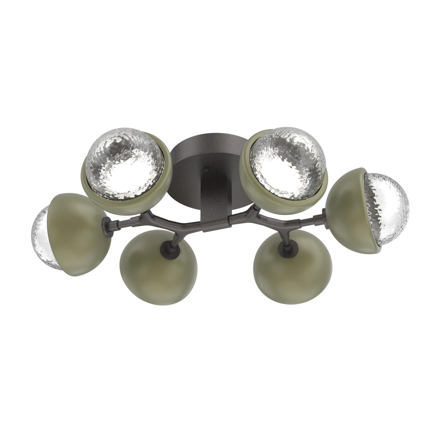 Shown in Graphite finish and Clear glass and Sage Green accent