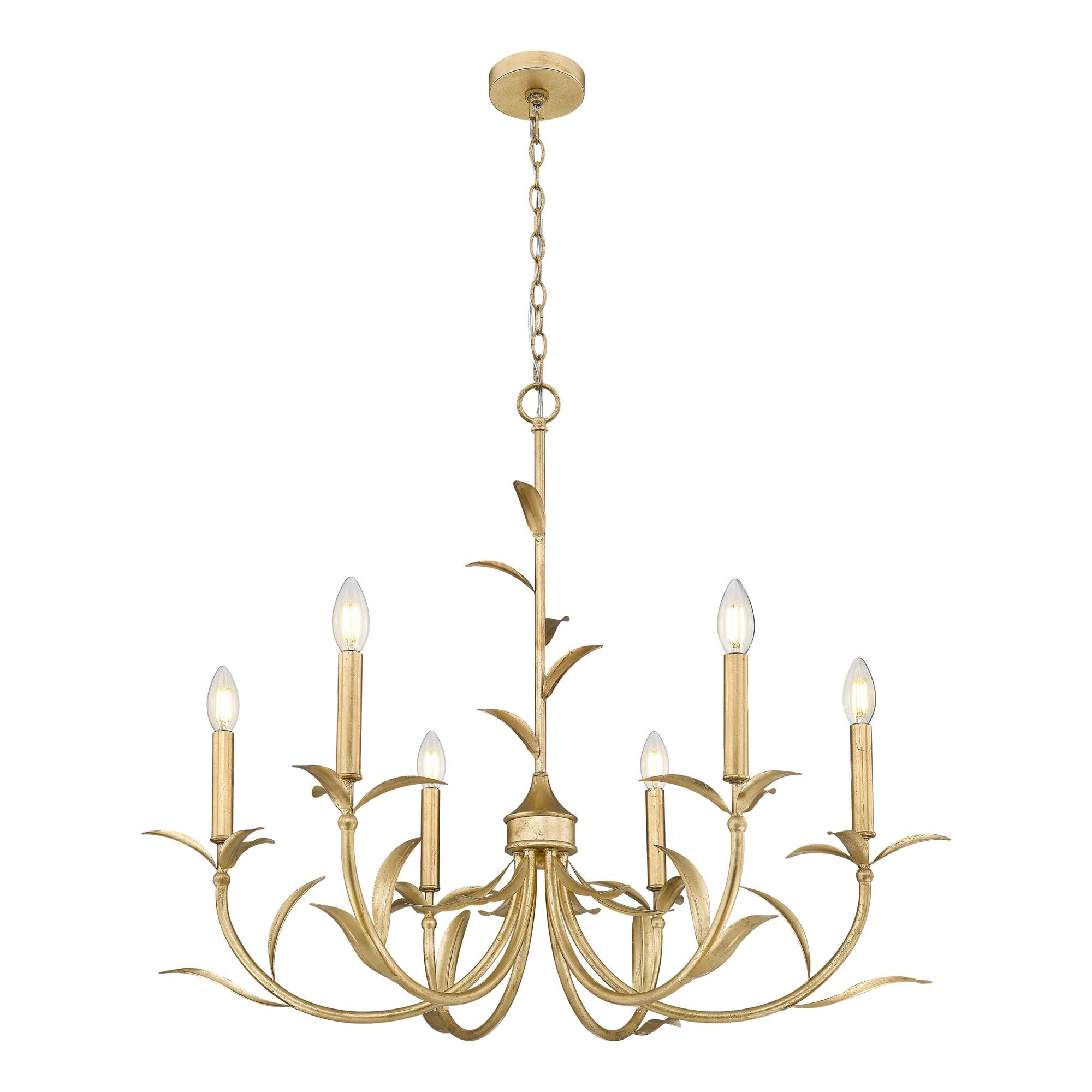 Shown in Gold Leaf finish and White glass