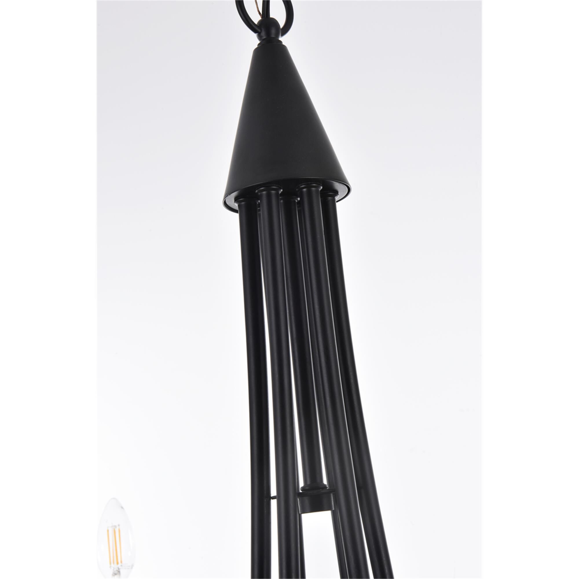 Cohen 36 Inch 6 Light Chandelier,