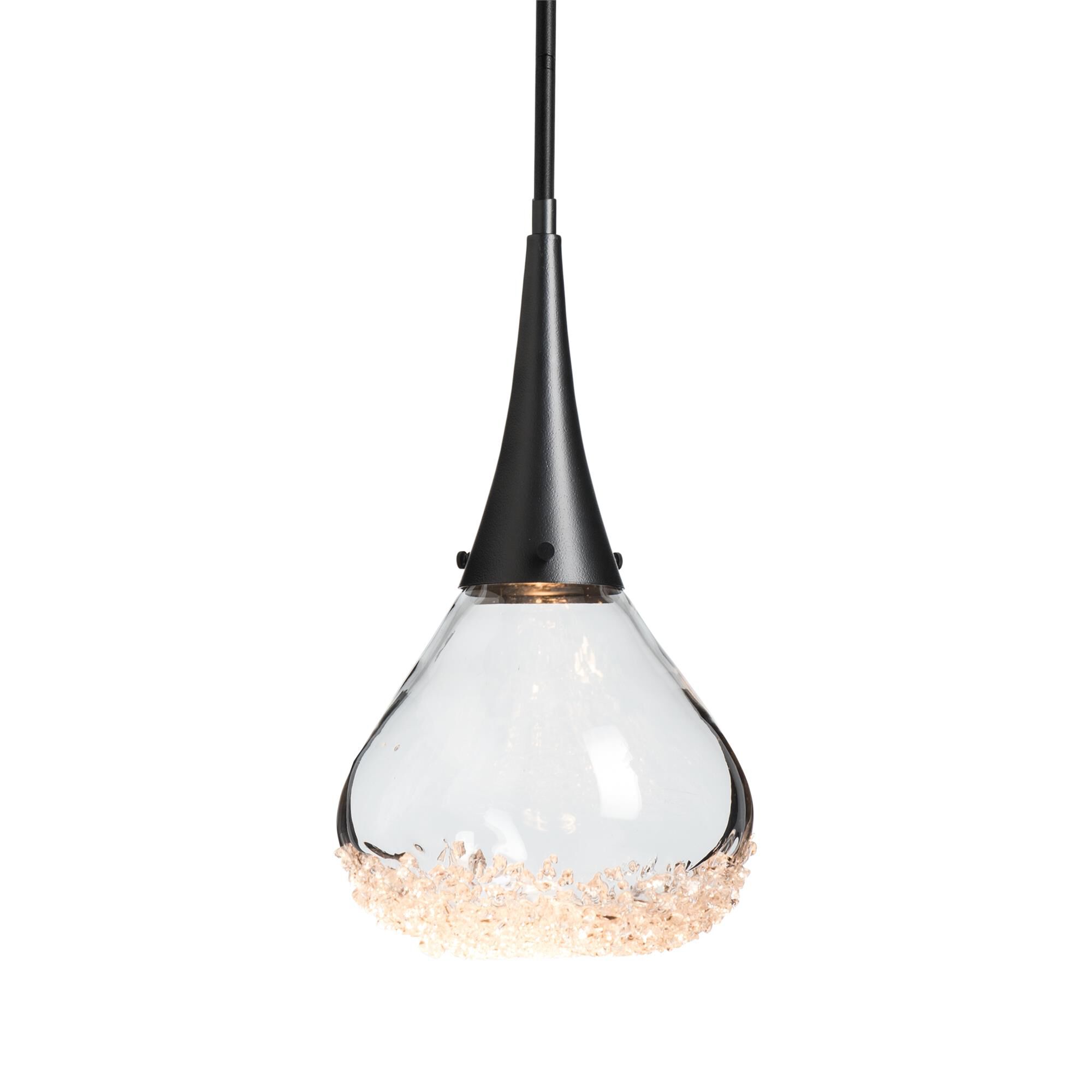 Shown in Black finish and Clear glass