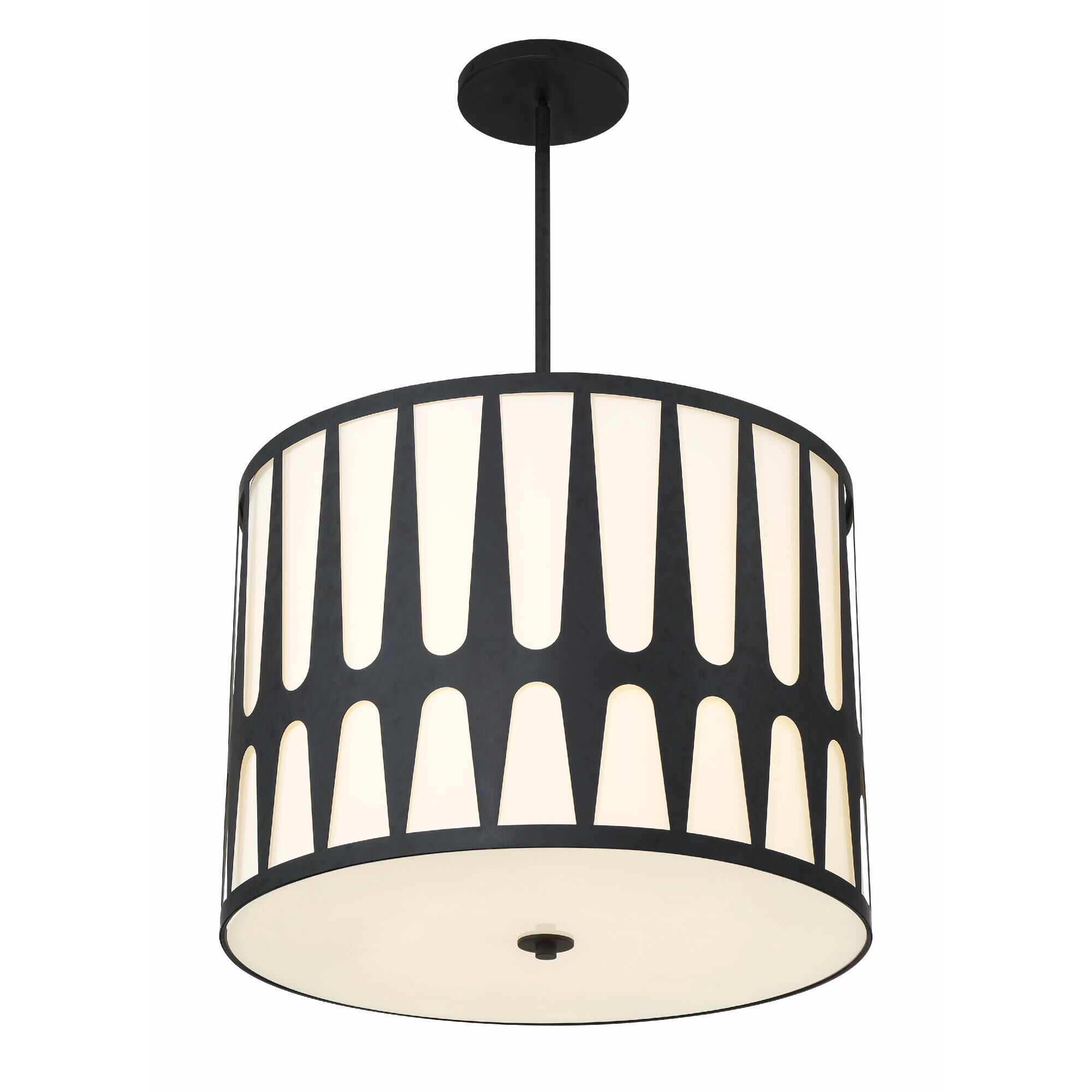 Shown in Black finish and Fabric shade