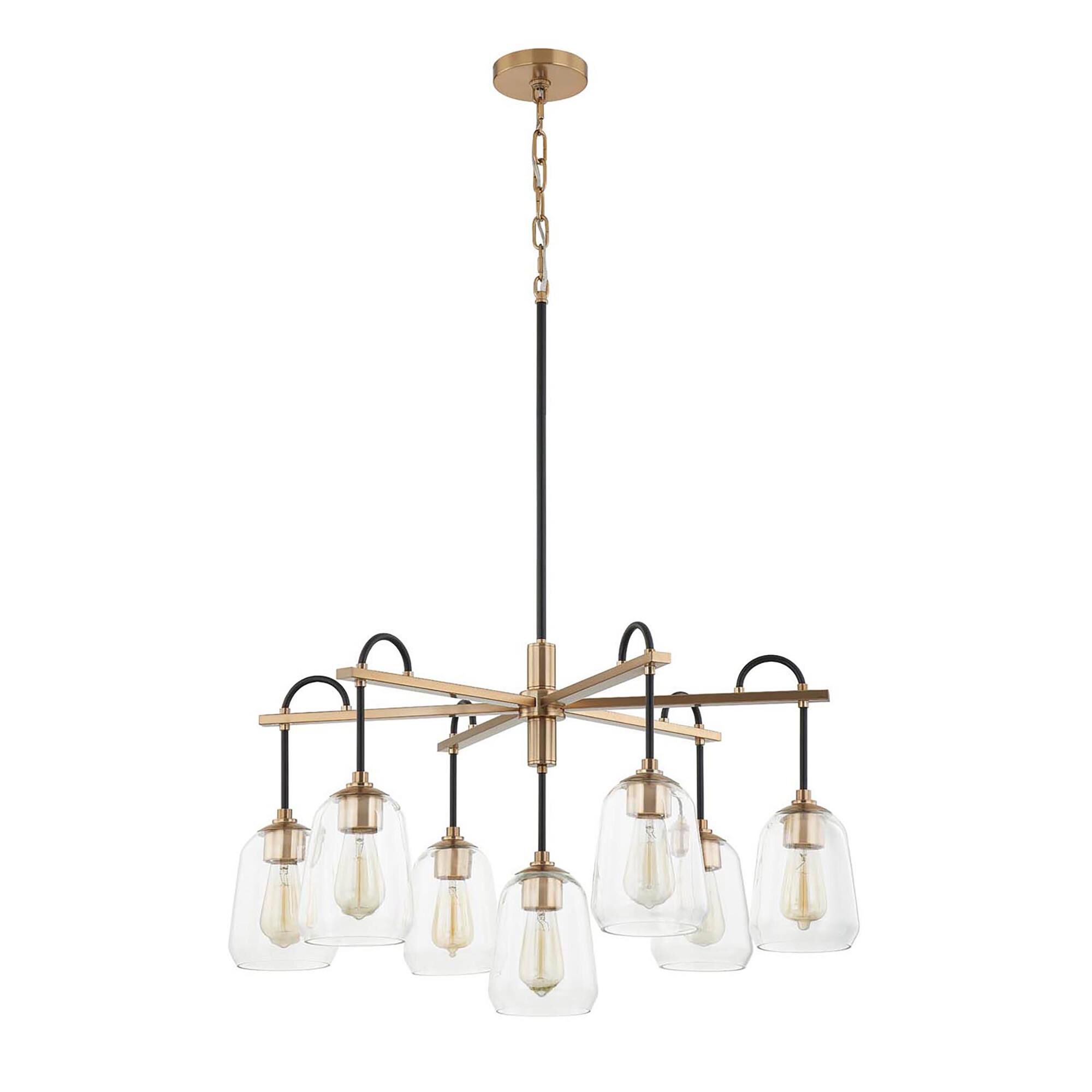 Fusion Arcwell 32 Inch 7 Light Mini Chandelier by Justice Design Group