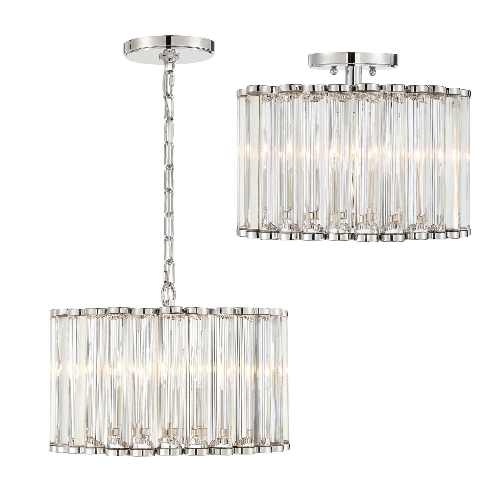 Libby Langdon Elliot 15 Inch 4 Light Semi Flush Mount,