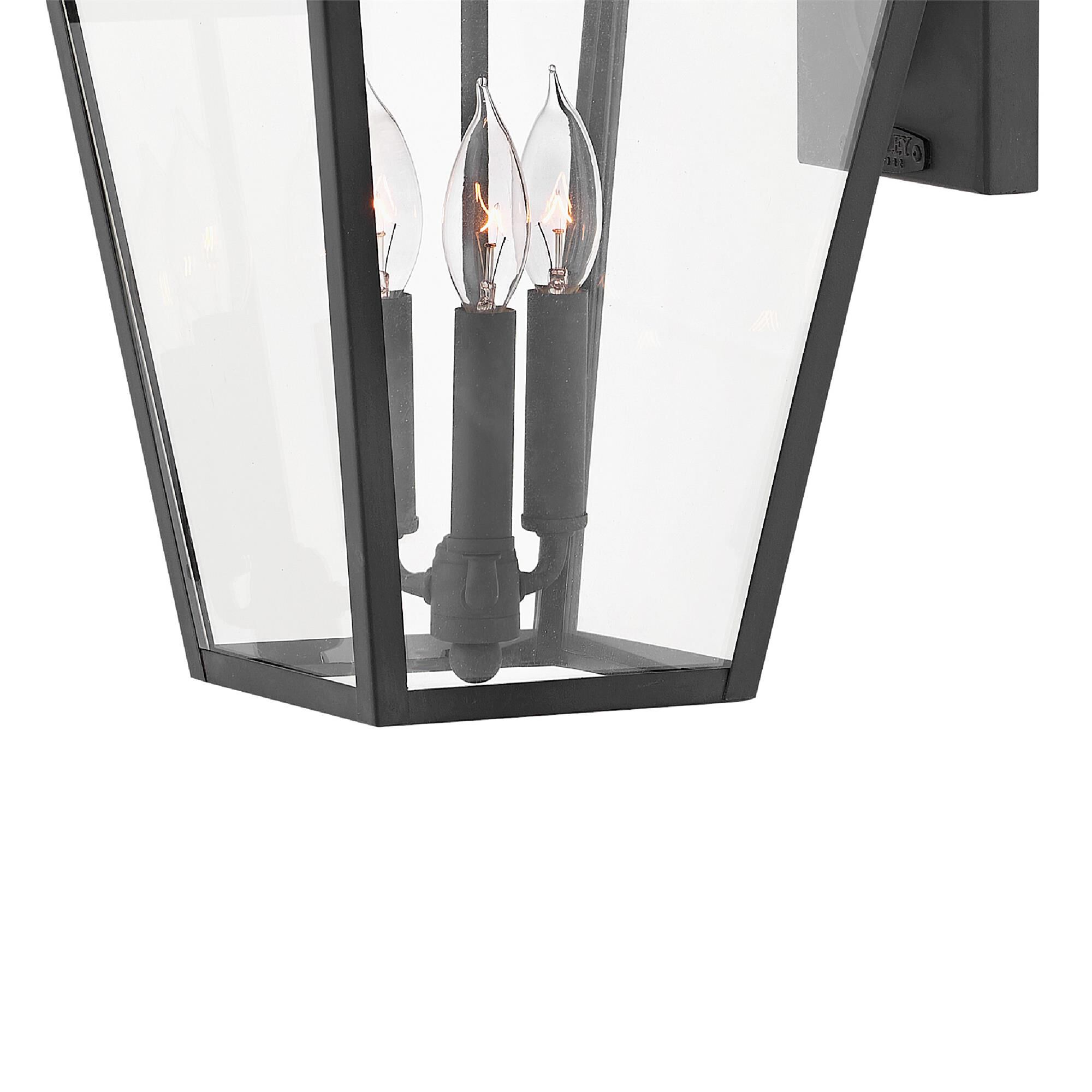 Shown in Museum Black finish and Clear glass