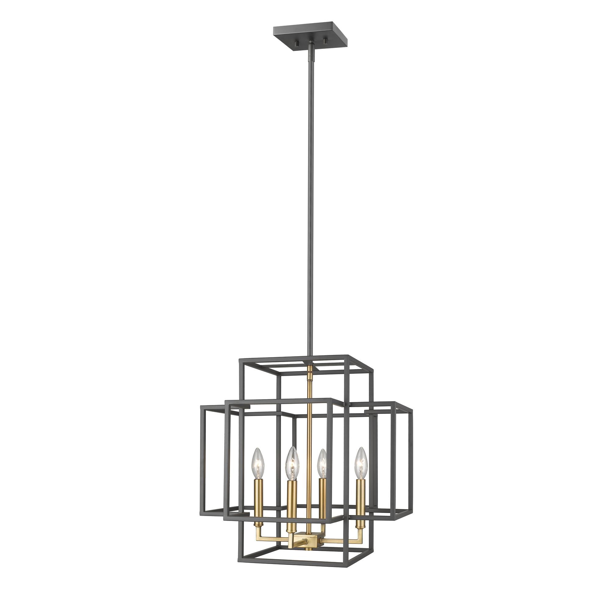 Shown in Bronze + Olde Brass finish and --- glass and --- shade