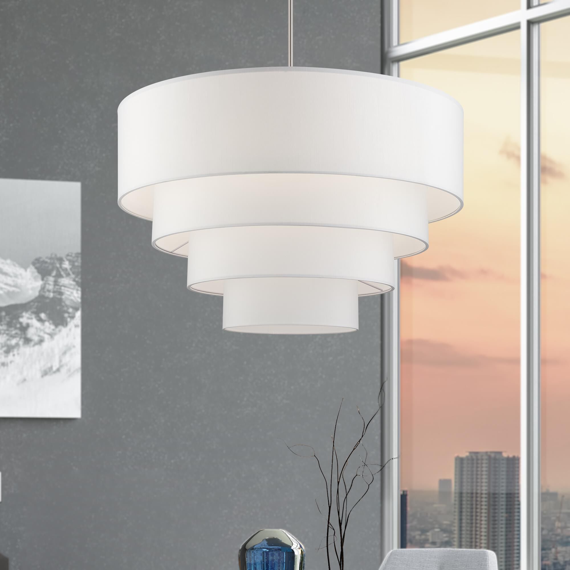 Manorwood 35 Inch Chandelier by Livex Lighting